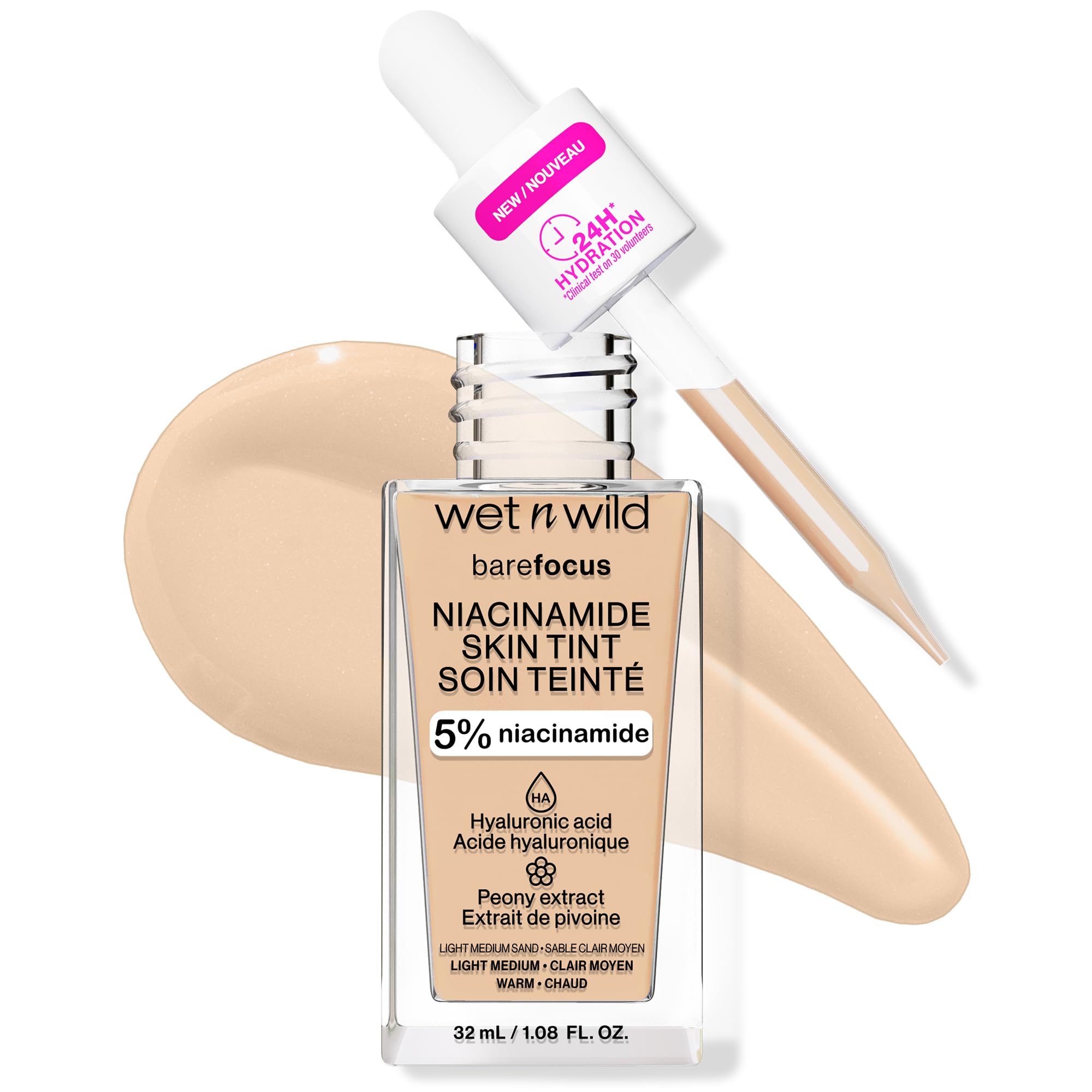 Foto 2 pulgar | Skin Tint Wet N Wild Bare Focus 5% Niacinamide Light Medium - Venta Internacional.