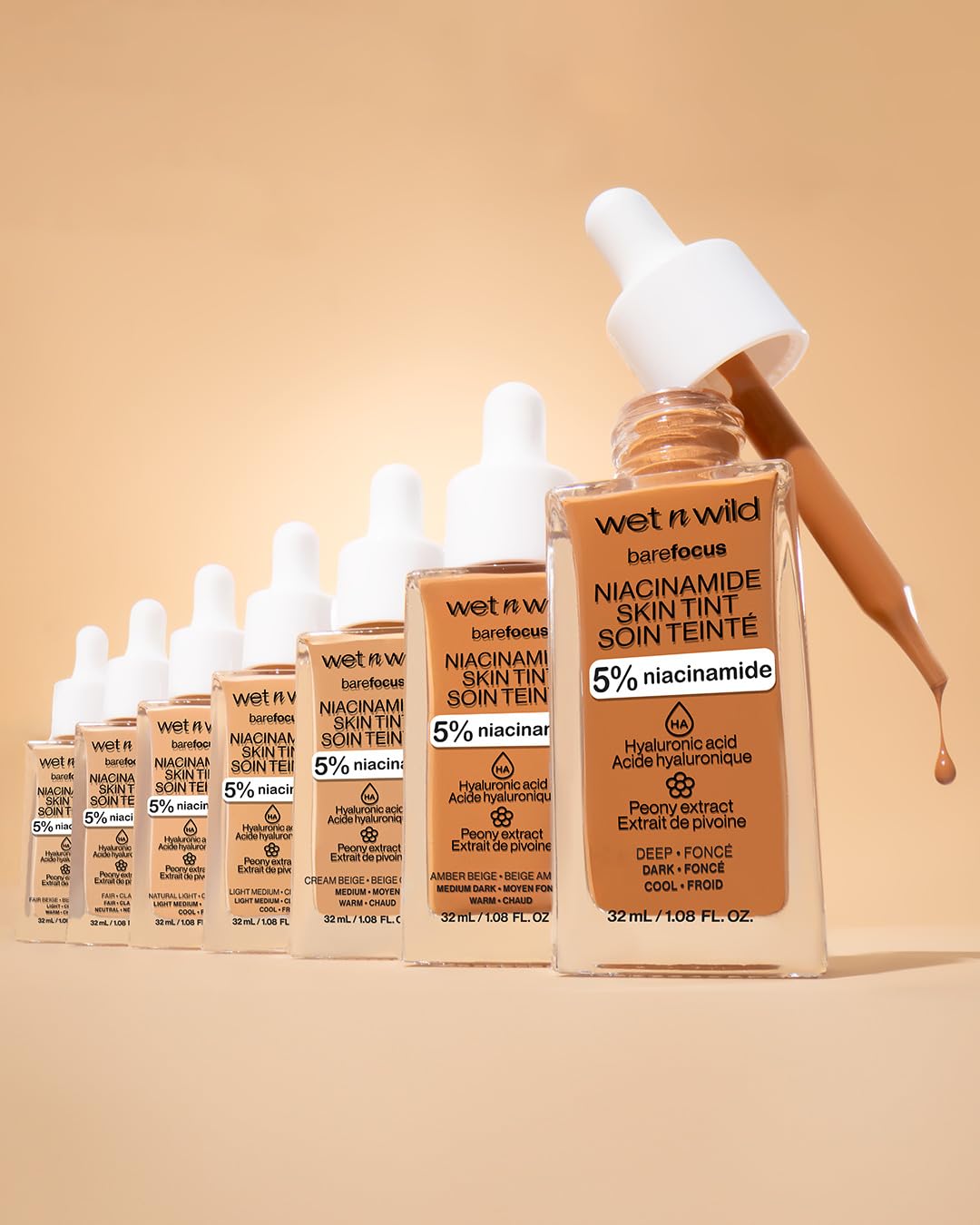 Foto 7 pulgar | Skin Tint Wet N Wild Bare Focus 5% Niacinamide Light Medium - Venta Internacional.