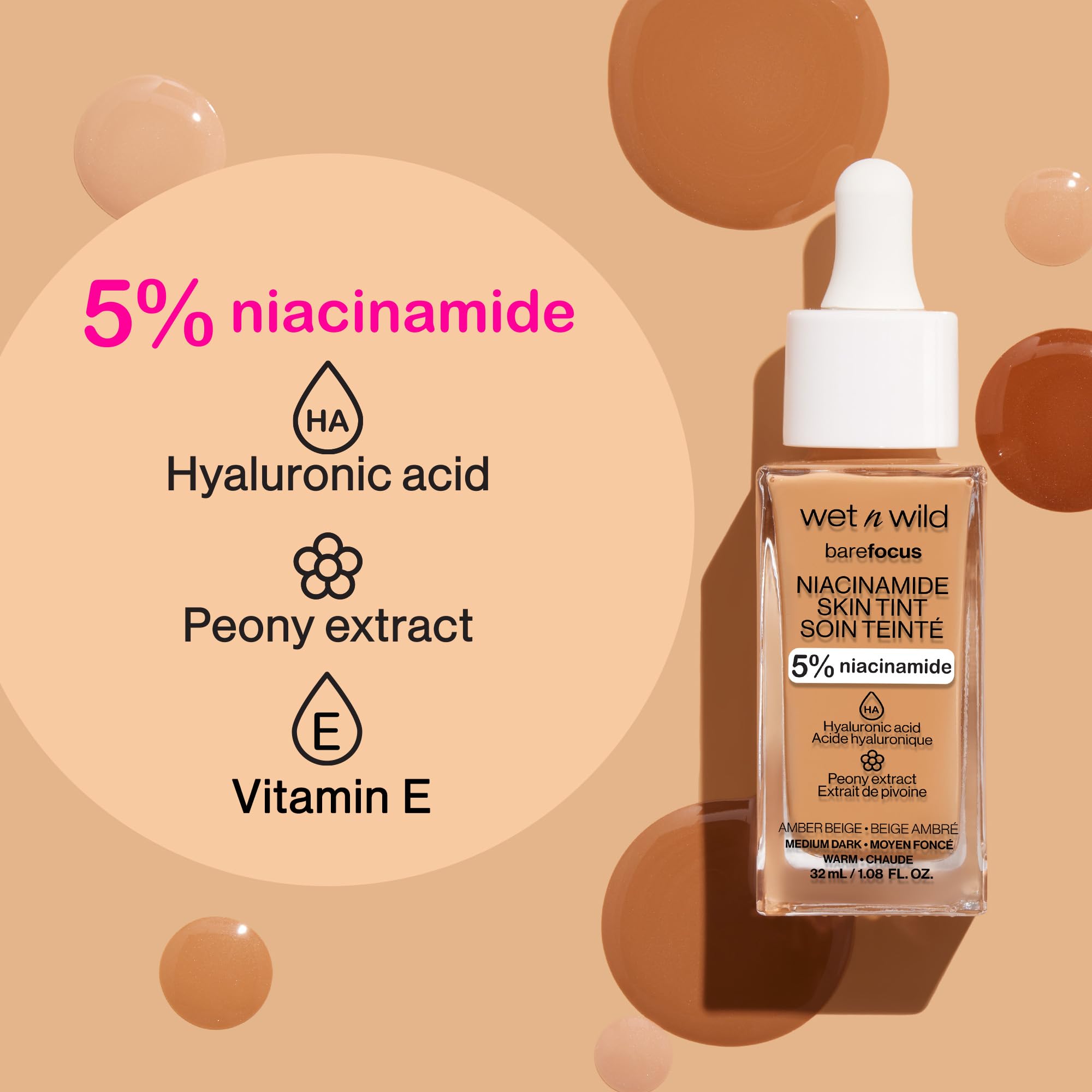 Foto 8 pulgar | Skin Tint Wet N Wild Bare Focus 5% Niacinamide Light Medium - Venta Internacional.