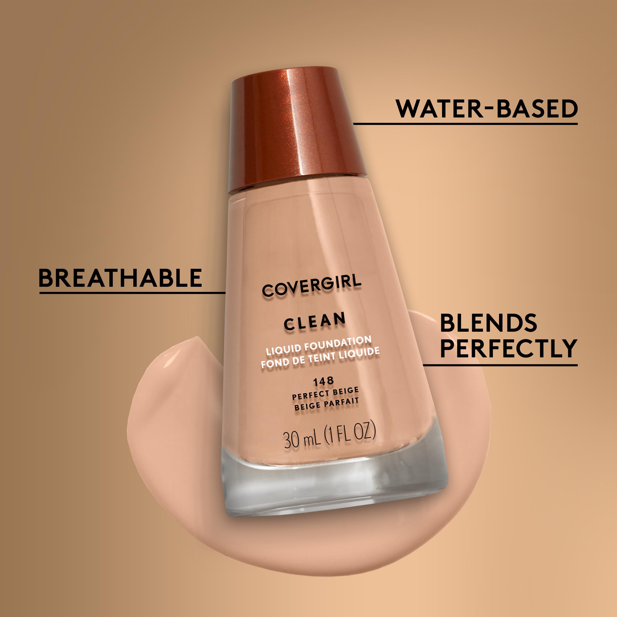 Foto 5 | Base De Maquillaje Líquida Covergirl Clean Perfect Beige 148 30 Ml - Venta Internacional.