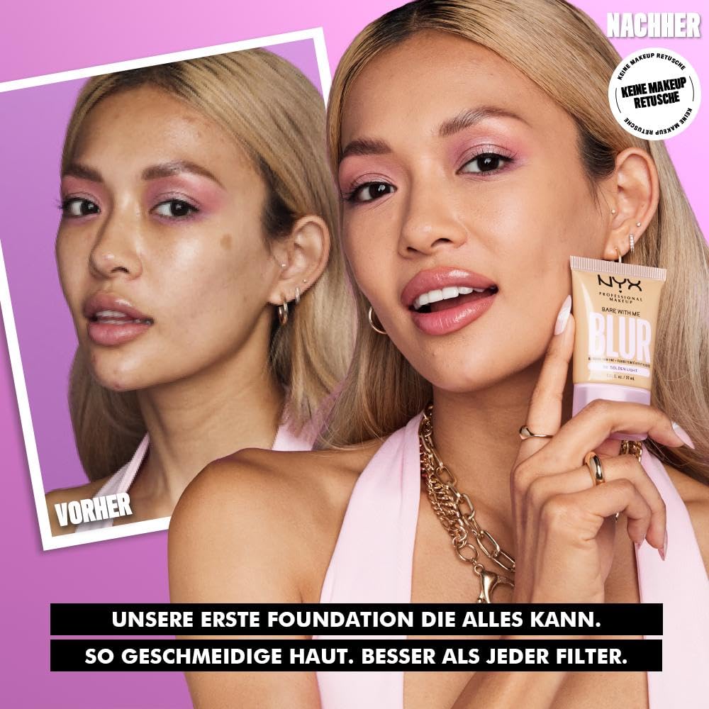 Foto 2 | Base Nyx Professional Makeup Bare With Me Blur Skin Tint - Venta Internacional.