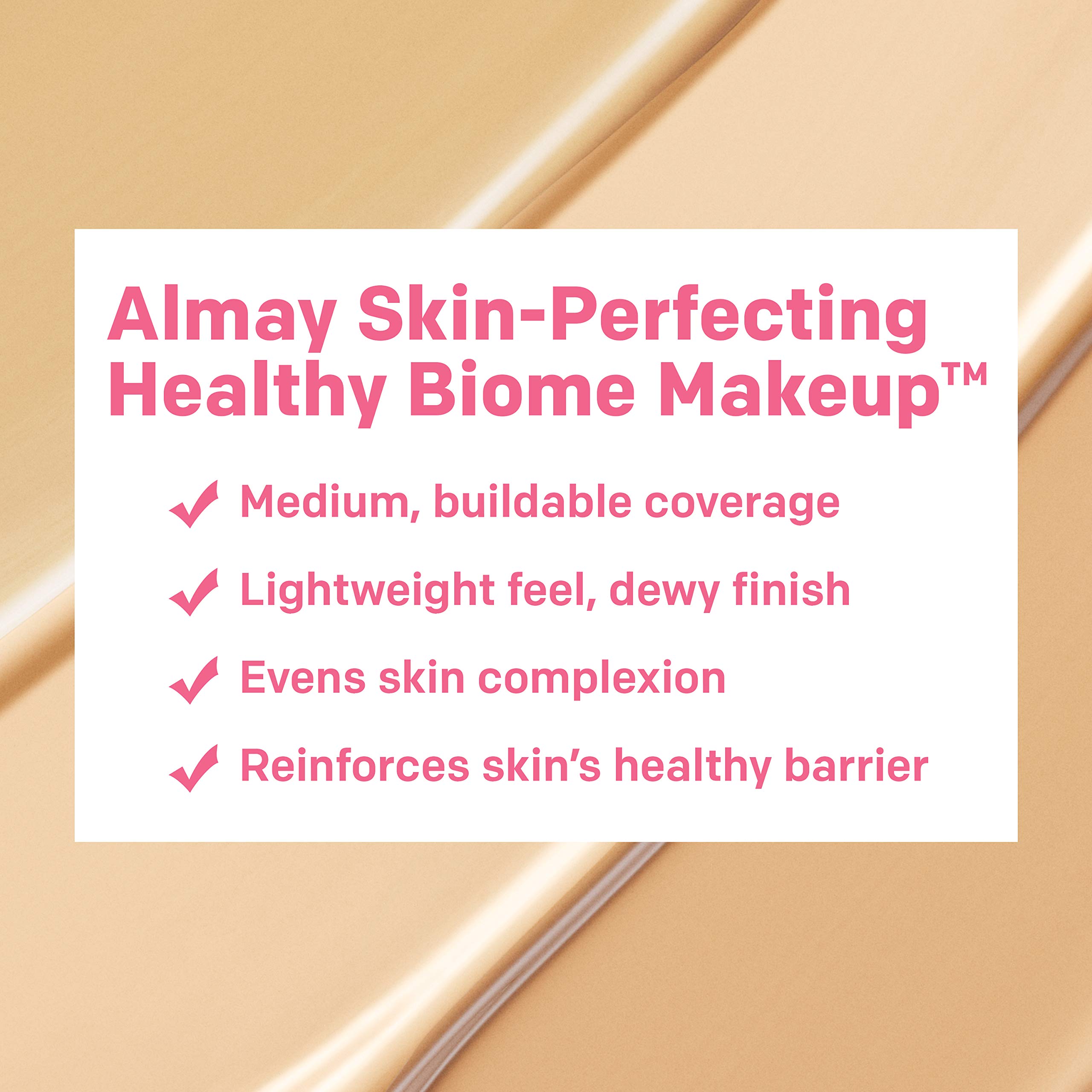 Foto 4 pulgar | Fundación Almay Skin Perfecting Healthy Biome 130 Medium - Venta Internacional.