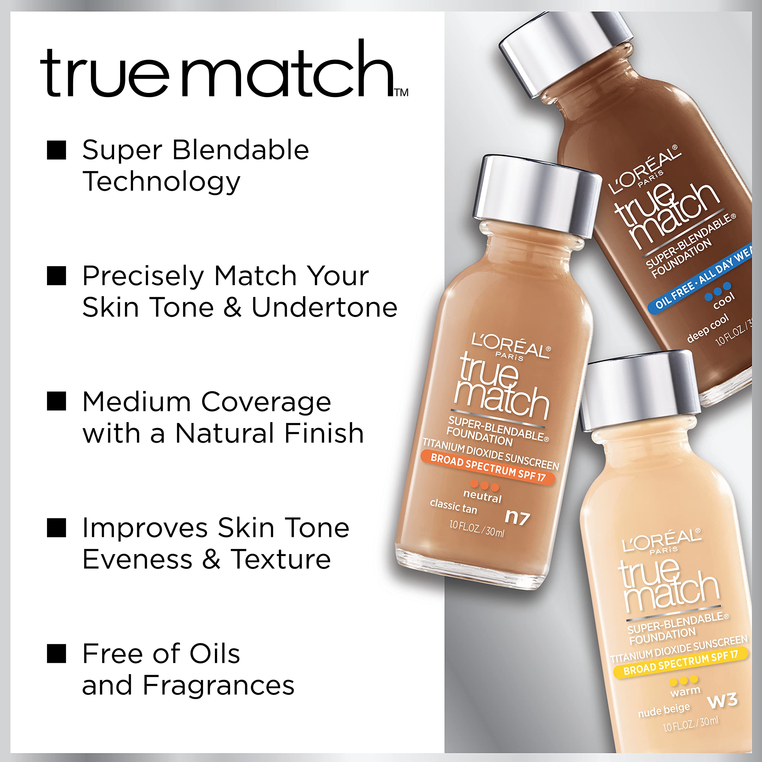Foto 5 pulgar | Base De Maquillaje Líquida L'oreal Paris True Match Suntan W5.5 30 Ml - Venta Internacional.