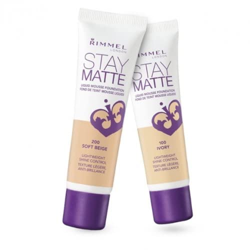 Foto 3 pulgar | Mousse Líquida Foundation Rimmel London Stay Matte 203 True Beige - Venta Internacional.