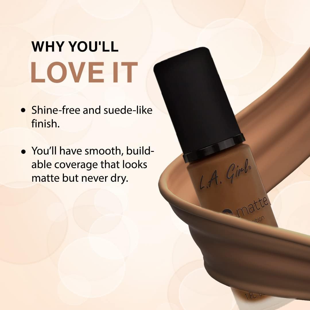 Foto 3 pulgar | Base L.a. Girl Pro Matte Caramel, Cappuccino Glm684, 30 Ml - Venta Internacional.