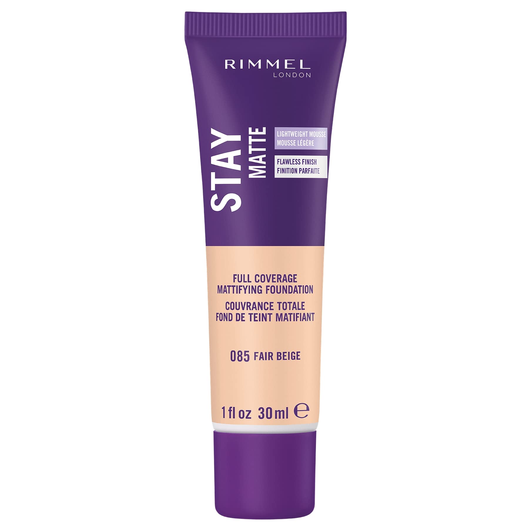 Foto 2 pulgar | Mousse Líquida Foundation Rimmel London Stay Matte, 30 Ml - Venta Internacional.