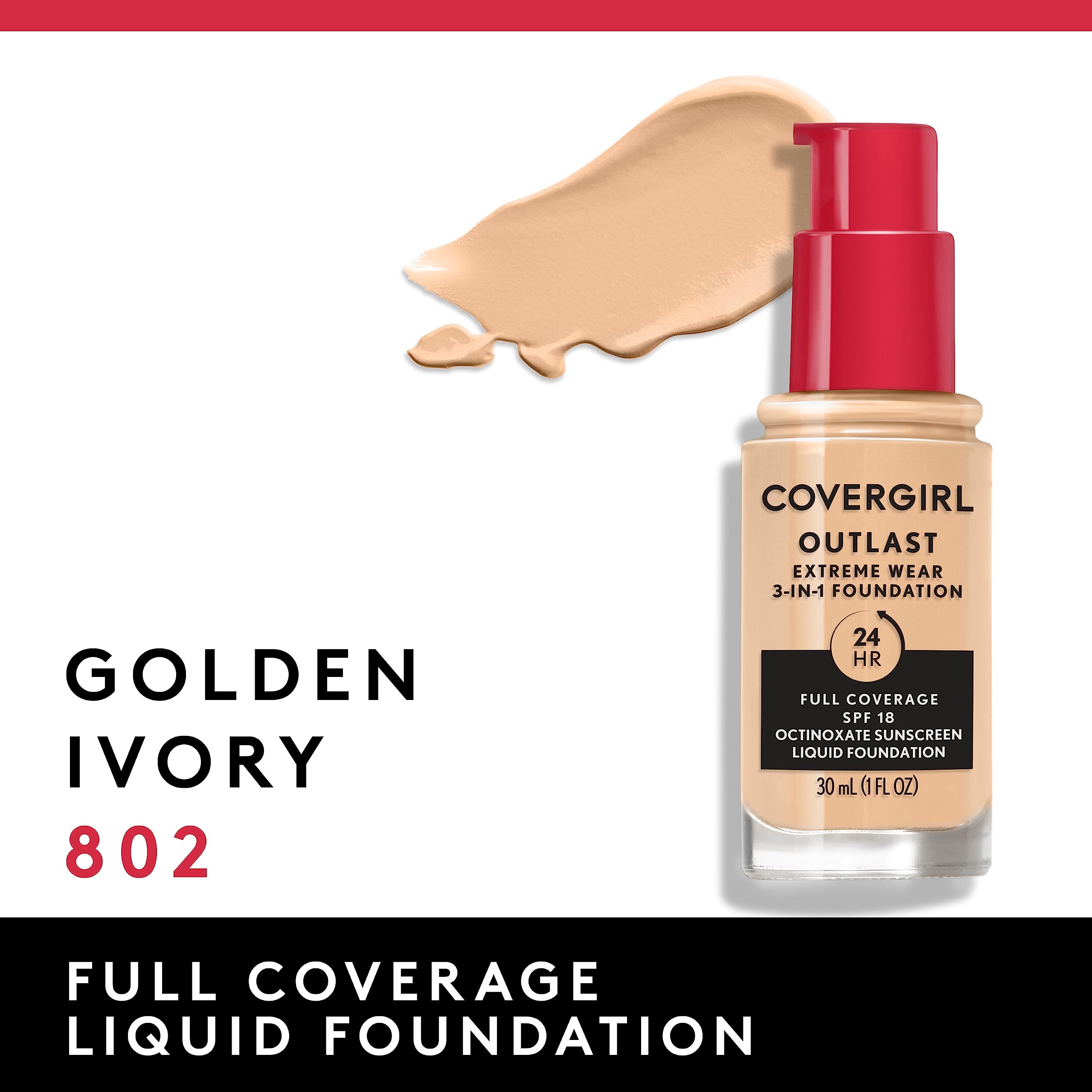 Foto 4 pulgar | Base De Maquillaje Líquida Covergirl Outlast Extreme Wear Spf 18 - Venta Internacional.
