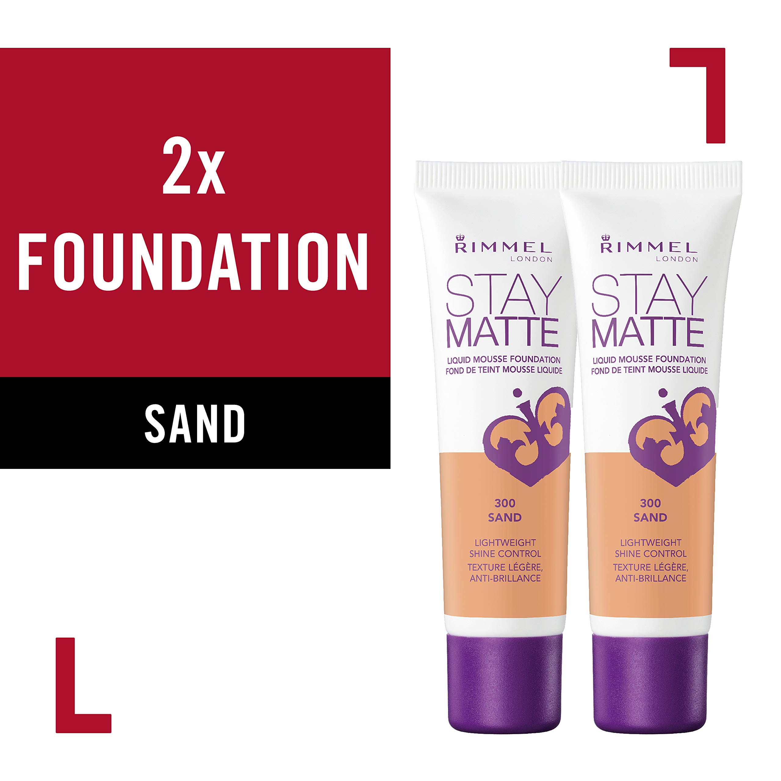Foto 3 pulgar | Base Líquida Rimmel Stay Matte Sand, 30 Ml, 2 Unidades - Venta Internacional.