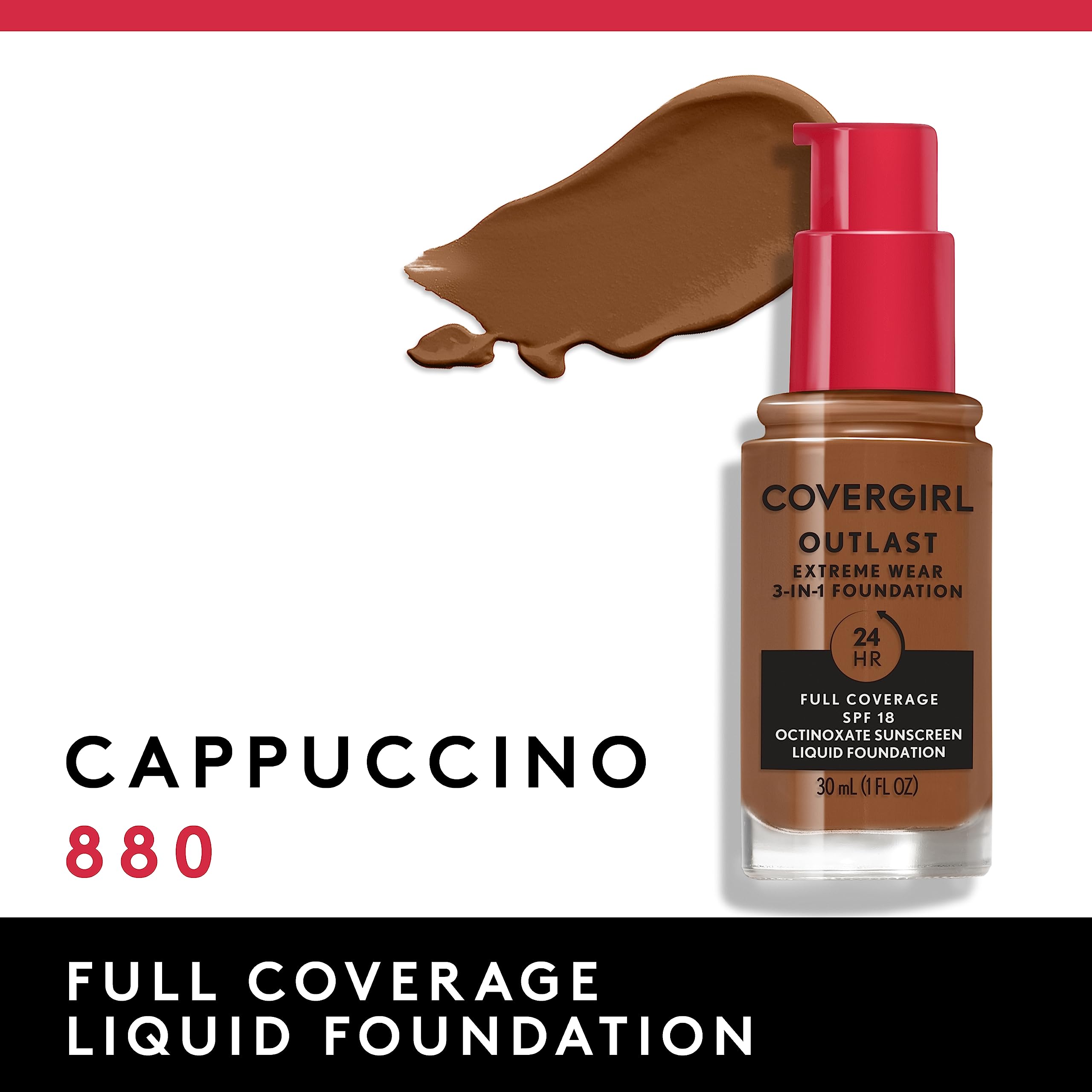 Foto 4 pulgar | Base De Maquillaje Líquida Covergirl Outlast Extreme Wear Spf 18 - Venta Internacional.