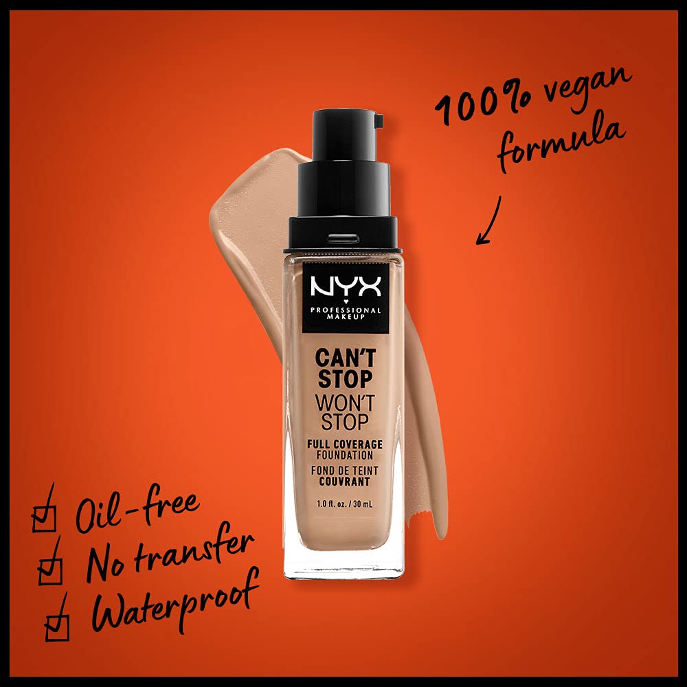 Foto 3 pulgar | Foundation Nyx Professional Makeup Can't Stop Won't Stop - Venta Internacional.
