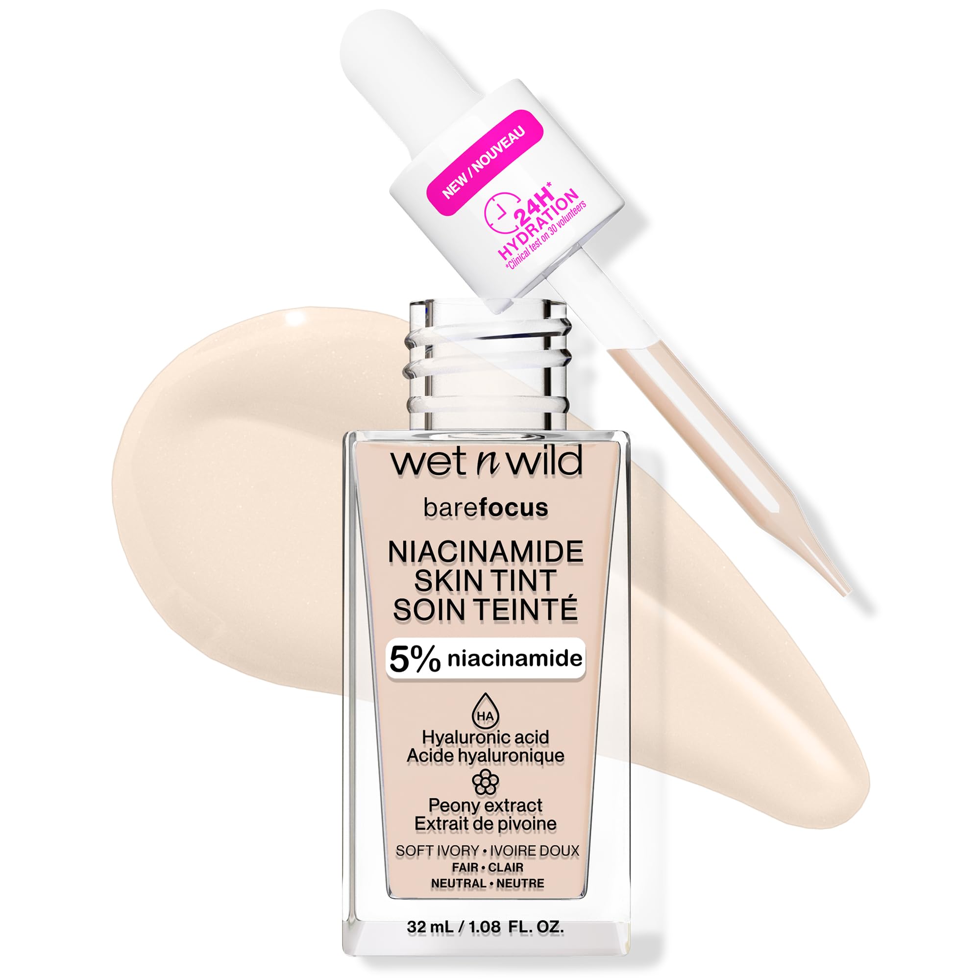 Foto 2 pulgar | Skin Tint Wet N Wild Bare Focus 5% Niacinamide Soft Ivory - Venta Internacional.