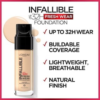 Foto 3 | Fundación L'oreal Paris Infallible Hasta 32 Horas, 30 Ml, 450 Rosas - Venta Internacional.