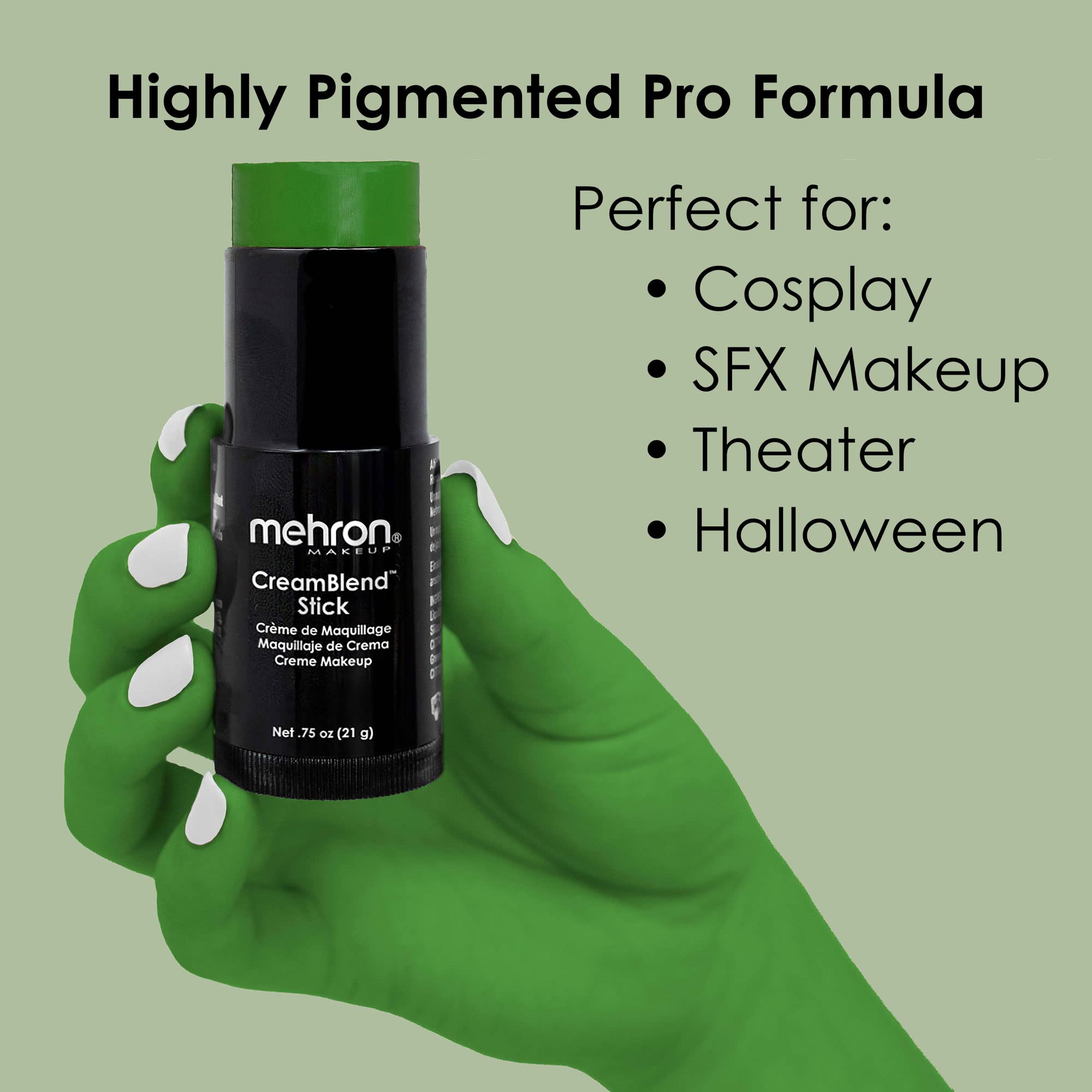 Foto 4 pulgar | Crema De Maquillaje Blend Stick Mehron Face Paint, 21 G (75 Oz), Color Verde - Venta Internacional.