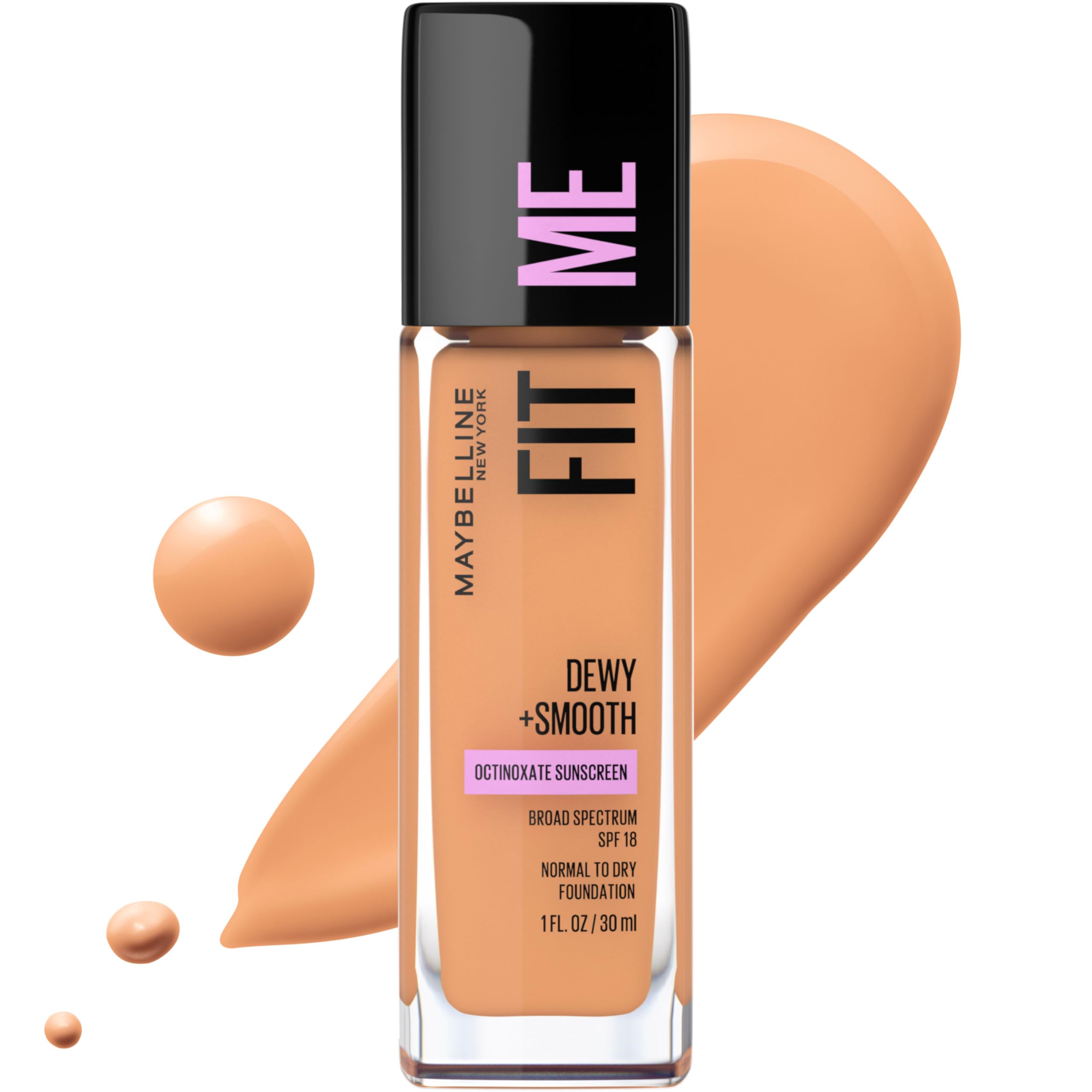 Base Líquida Maybelline Fit Me Dewy + Smooth Warm Honey - Venta Internacional.