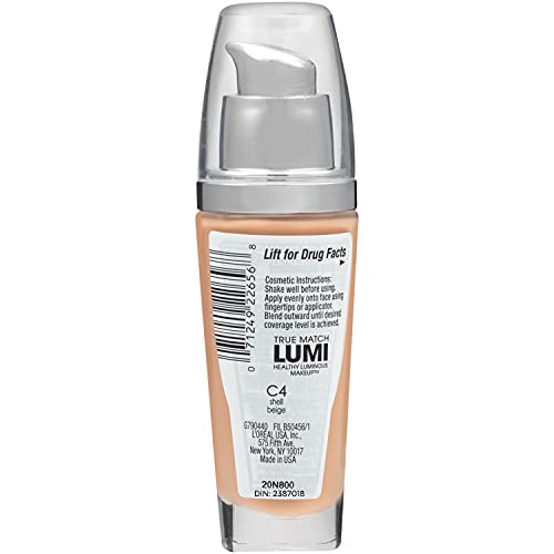 Foto 4 pulgar | Maquillaje L'oreal Paris True Match Lumi C4 Shell Beige 30 Ml - Venta Internacional.