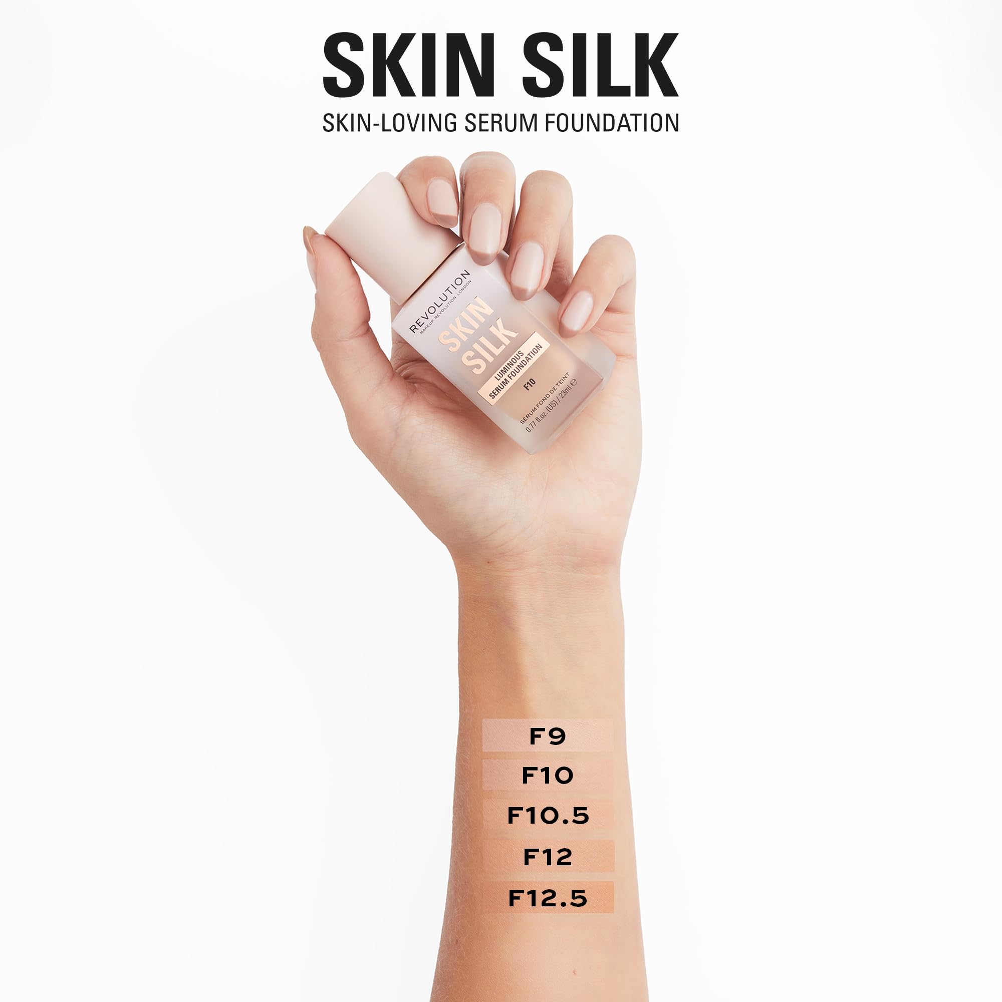 Foto 5 pulgar | Base De Maquillaje En Sérum Revolution Skin Silk F9 Medium - Venta Internacional.