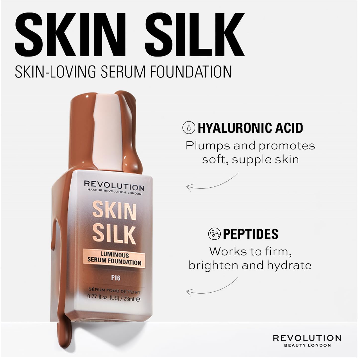 Foto 7 pulgar | Base De Maquillaje En Sérum Revolution Skin Silk F9 Medium - Venta Internacional.