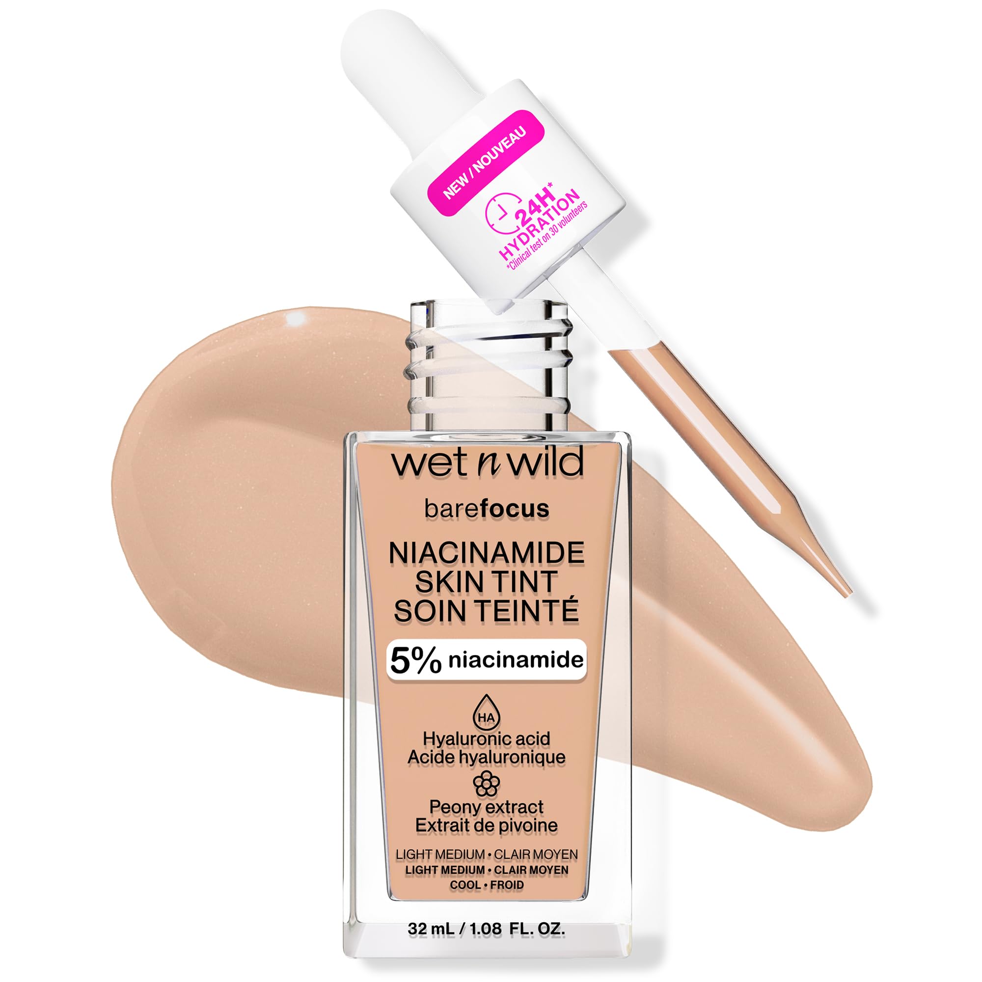 Foto 2 pulgar | Skin Tint Wet N Wild Bare Focus 5% Niacinamide Light Medium - Venta Internacional.