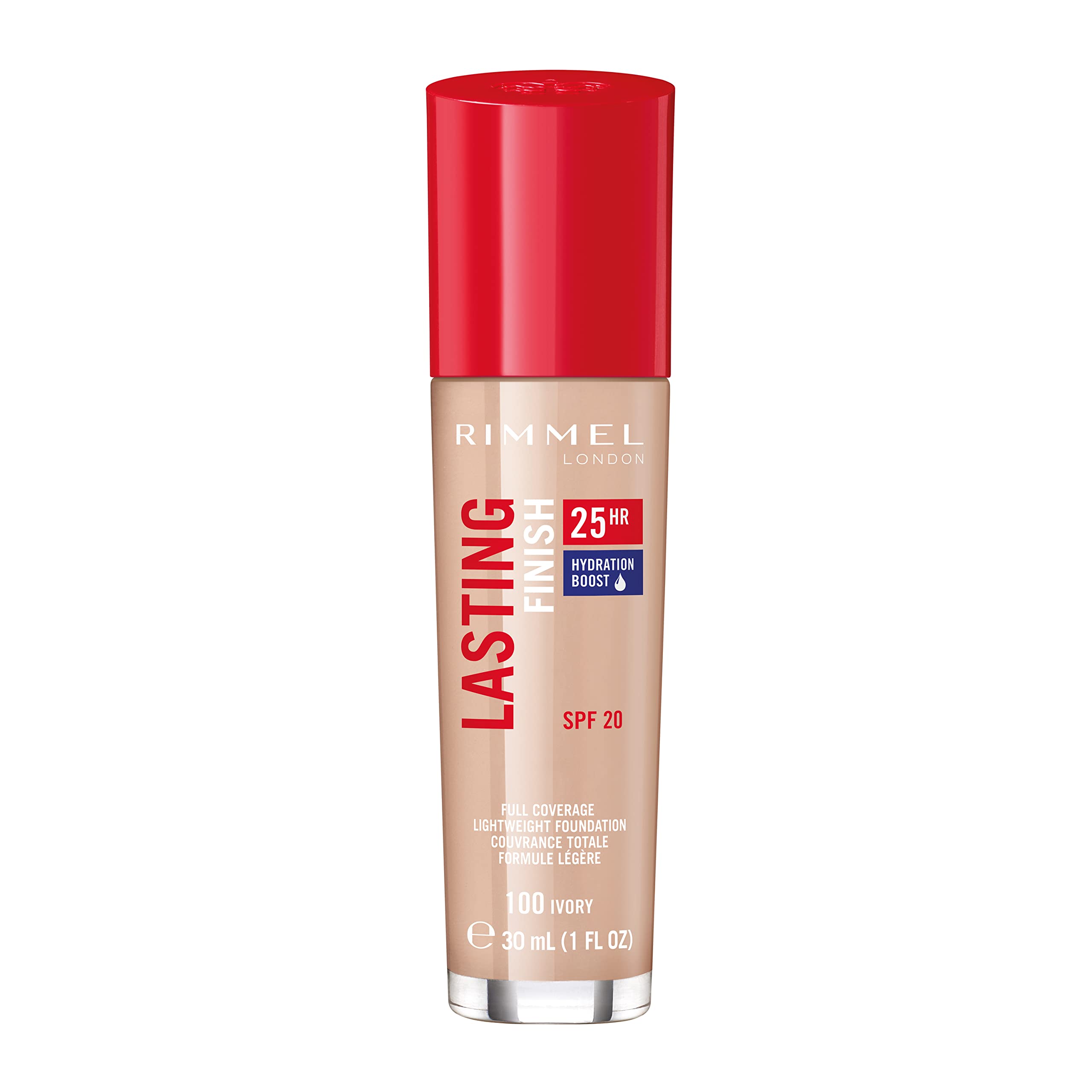 Base De Maquillaje Rimmel London Lasting Finish 25 Horas, 100 Marfil, 30 Ml - Venta Internacional.