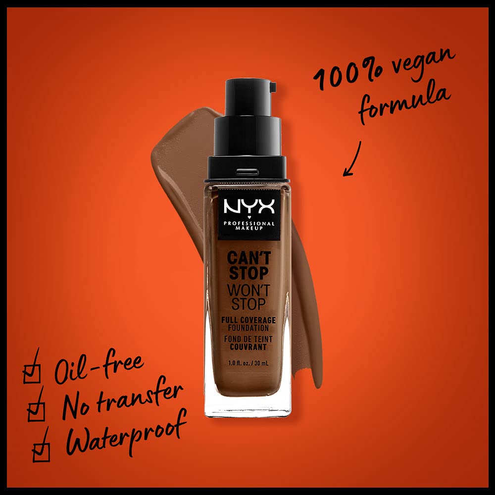 Foto 3 pulgar | Foundation Nyx Professional Makeup Can't Stop Won't Stop Mocha - Venta Internacional.