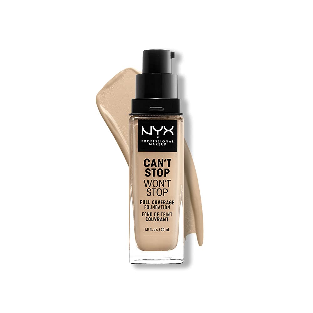 Foundation Nyx Professional Makeup Can't Stop Won't Stop Nude - Venta Internacional.