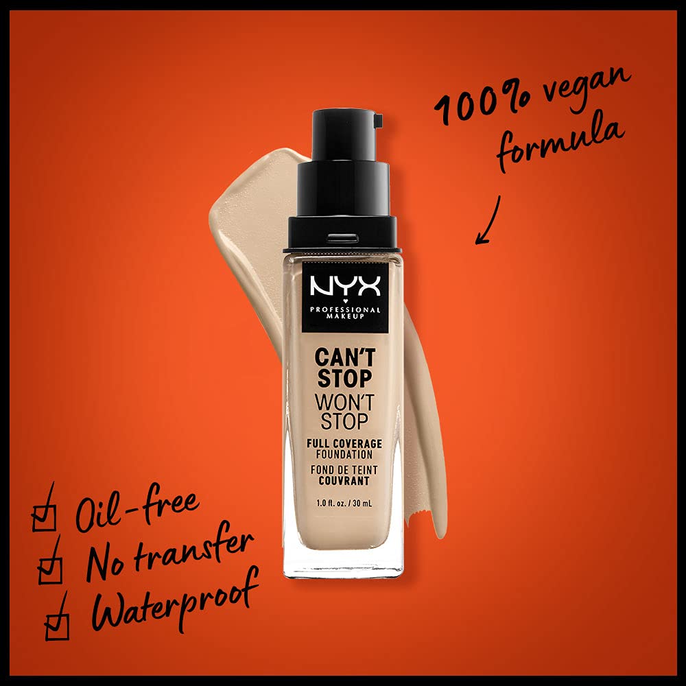 Foto 2 | Foundation Nyx Professional Makeup Can't Stop Won't Stop Nude - Venta Internacional.