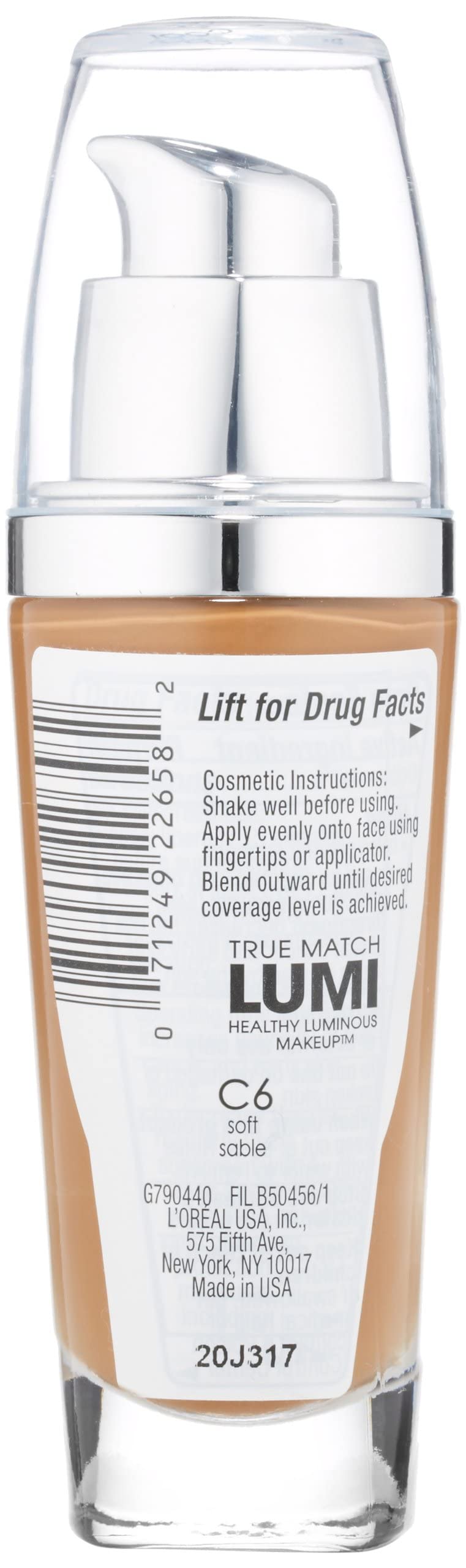 Foto 3 pulgar | Maquillaje L'oreal Paris True Match Lumi Healthy C6 Soft Sable - Venta Internacional.
