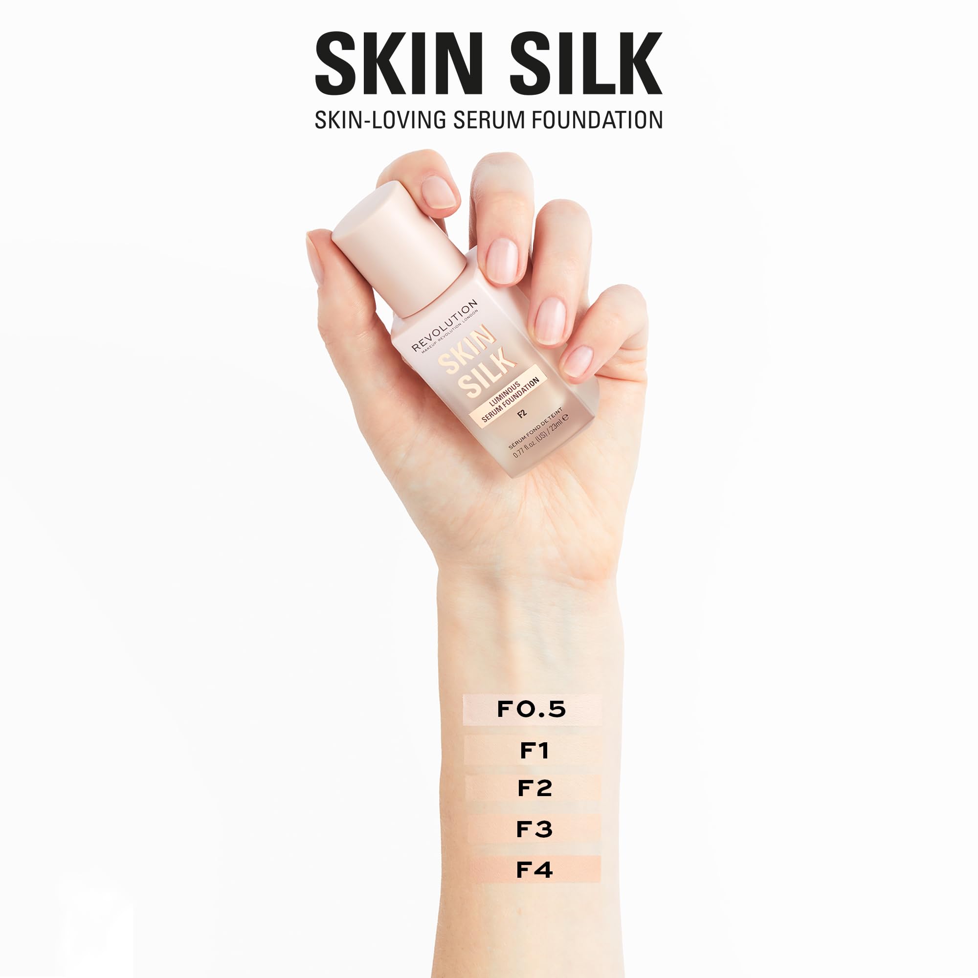 Foto 5 pulgar | Base De Maquillaje En Sérum Revolution Skin Silk F1 23 Ml - Venta Internacional.