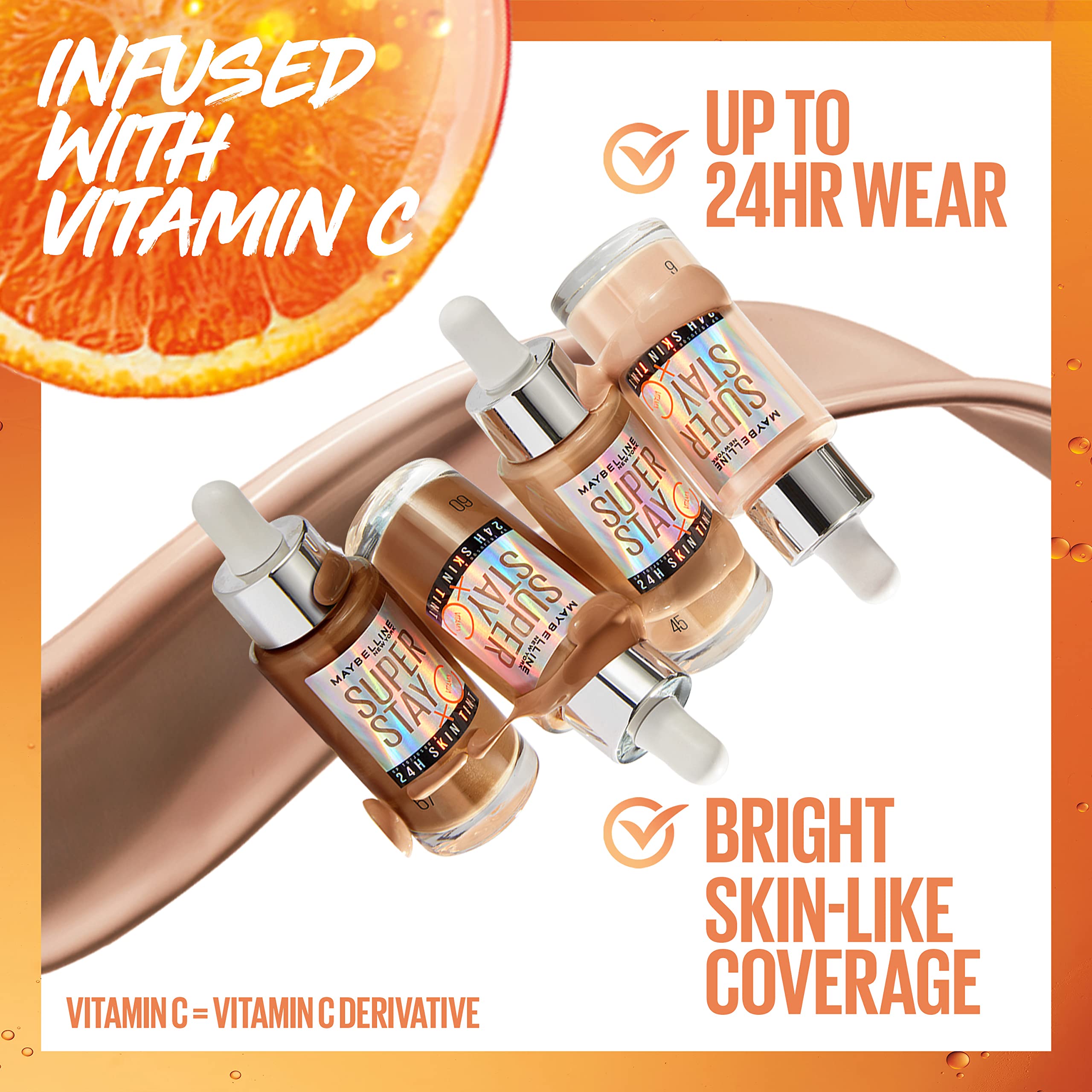 Foto 5 pulgar | Base De Maquillaje Maybelline Super Stay Skin Tint 338 Con Vitamina C - Venta Internacional.