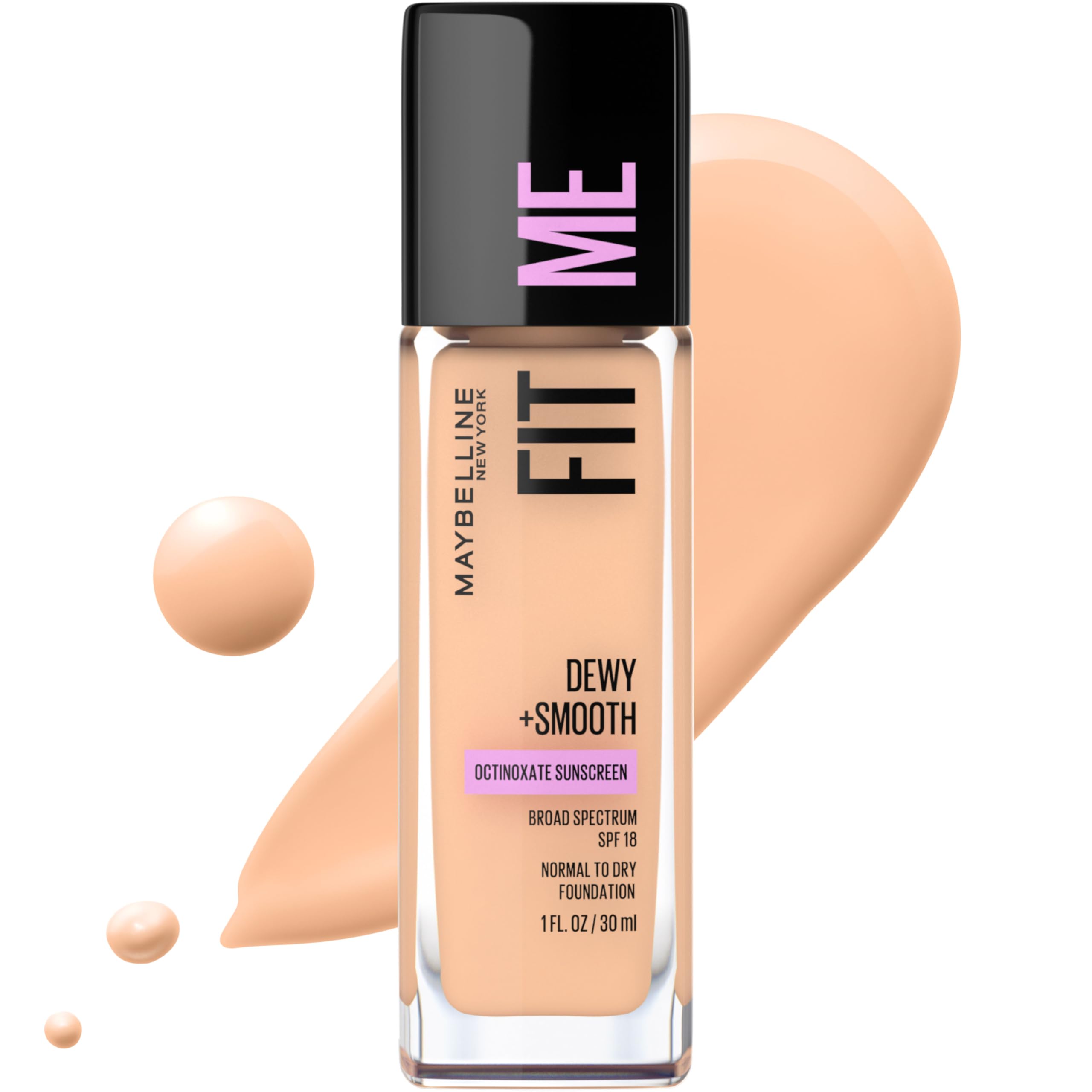 Base Líquida Maybelline Fit Me Dewy + Smooth Nude Beige - Venta Internacional.