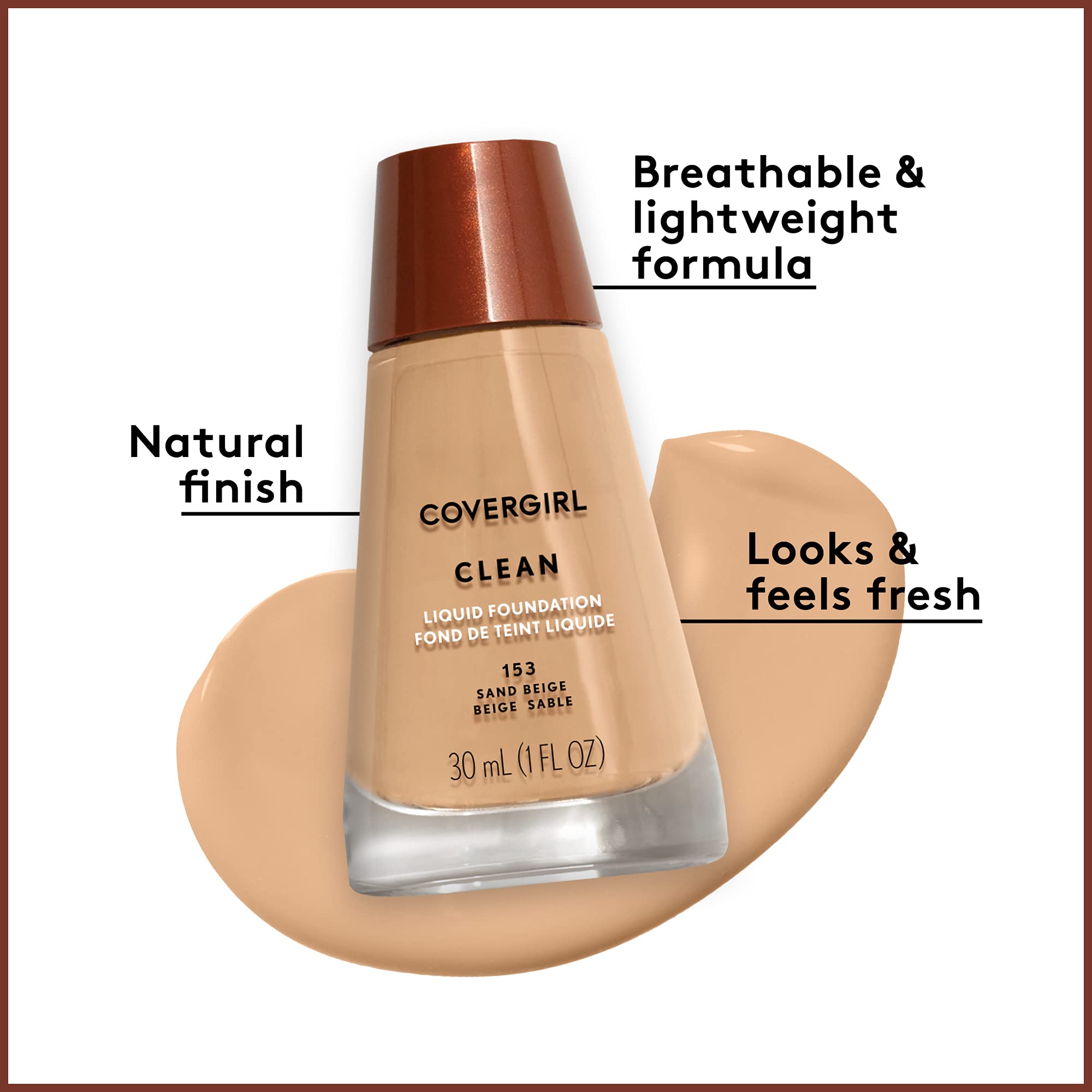 Foto 3 pulgar | Base Covergirl Clean Normal Skin, Máxima Cobertura - Venta Internacional.