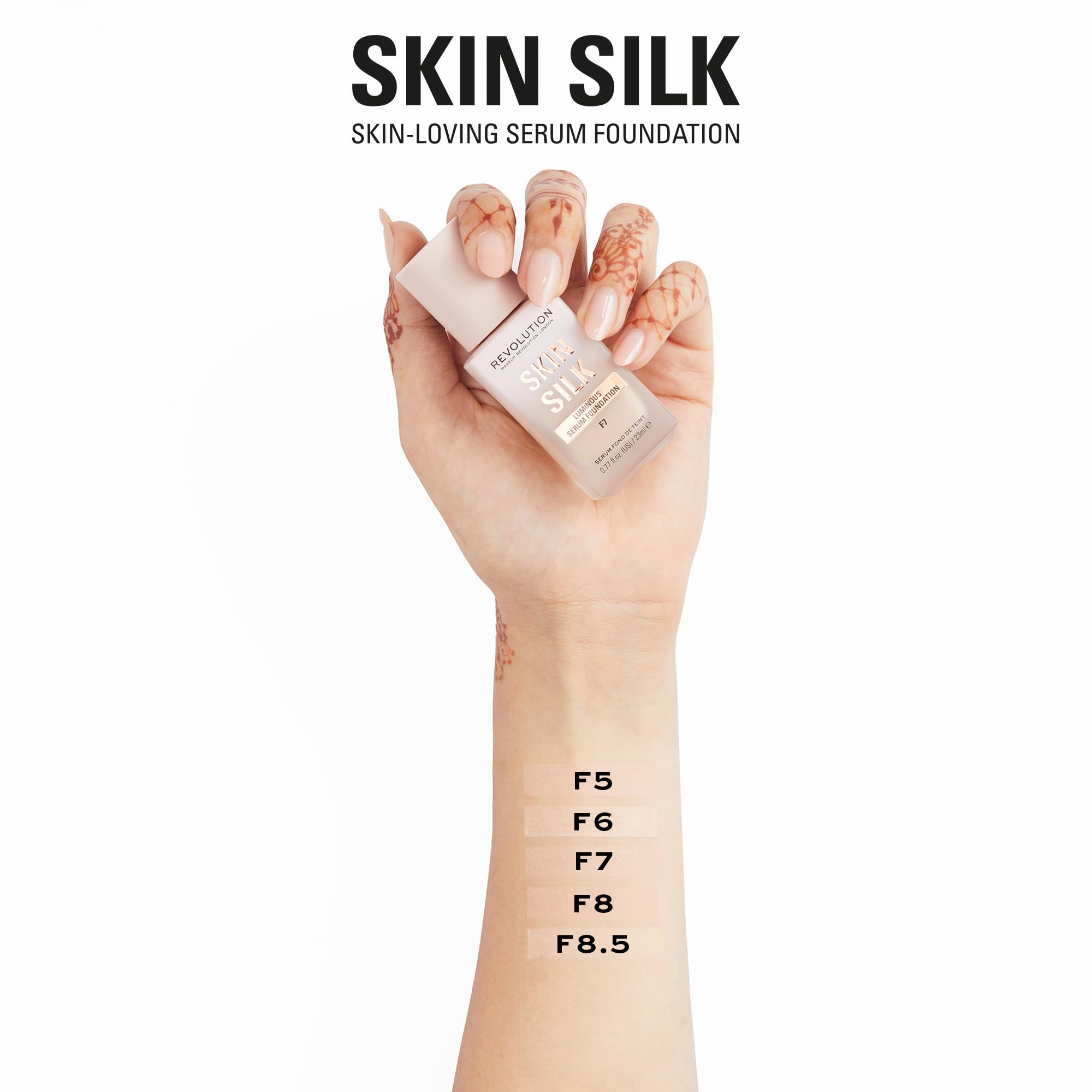 Foto 5 pulgar | Base De Maquillaje En Sérum Revolution Skin Silk F8 23 Ml - Venta Internacional.