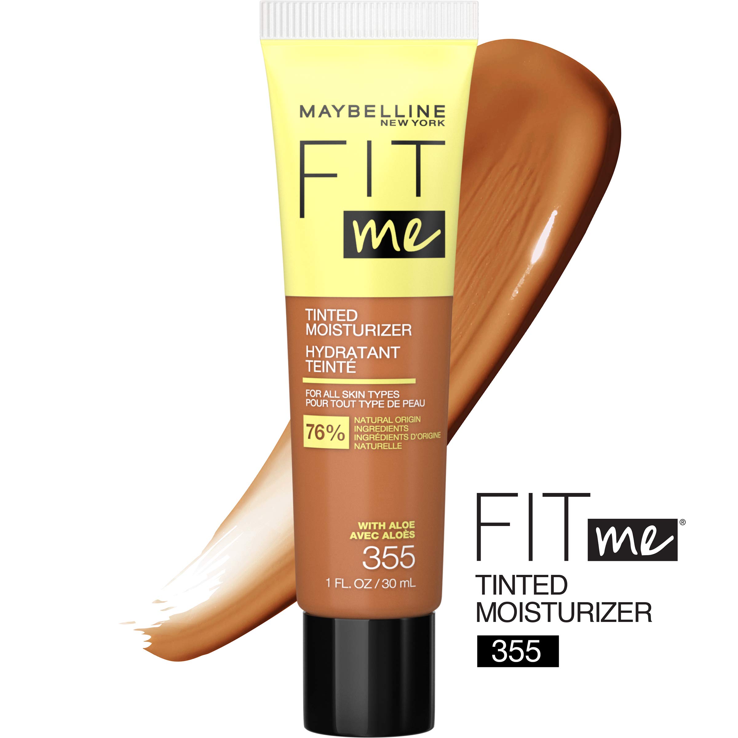 Foto 3 pulgar | Crema Hidratante Con Color Maybelline Fit Me Natural Coverage 355 Ml - Venta Internacional.