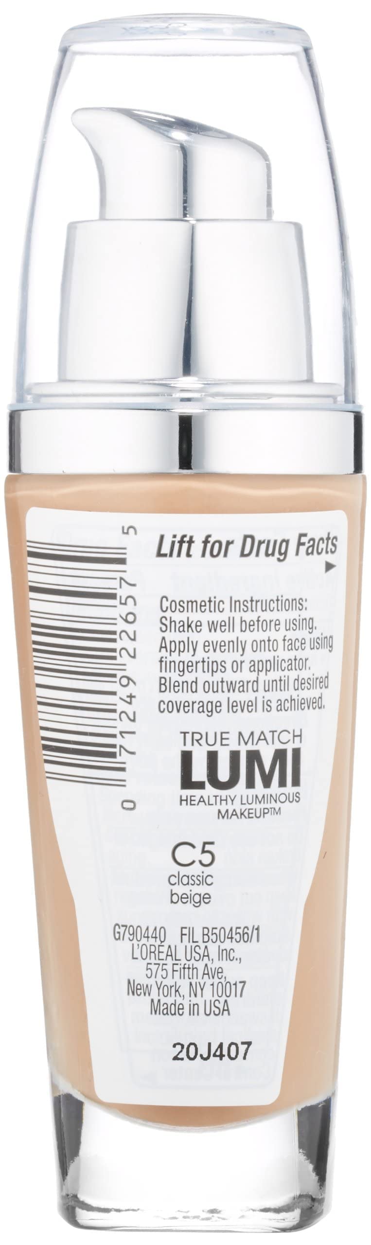 Foto 3 pulgar | Maquillaje L'oreal Paris True Match Lumi C5 Classic Beige 30 Ml - Venta Internacional.