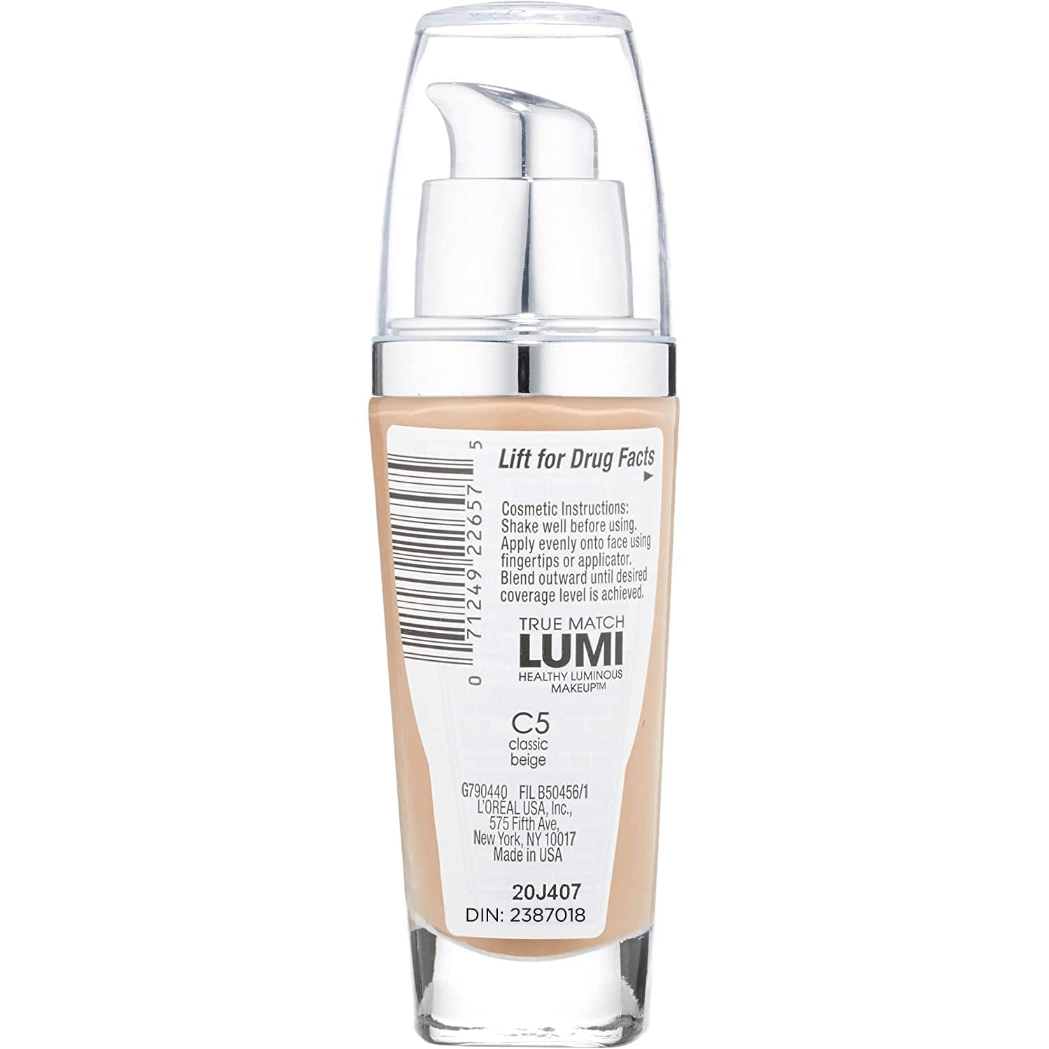 Foto 4 pulgar | Maquillaje L'oreal Paris True Match Lumi C5 Classic Beige 30 Ml - Venta Internacional.
