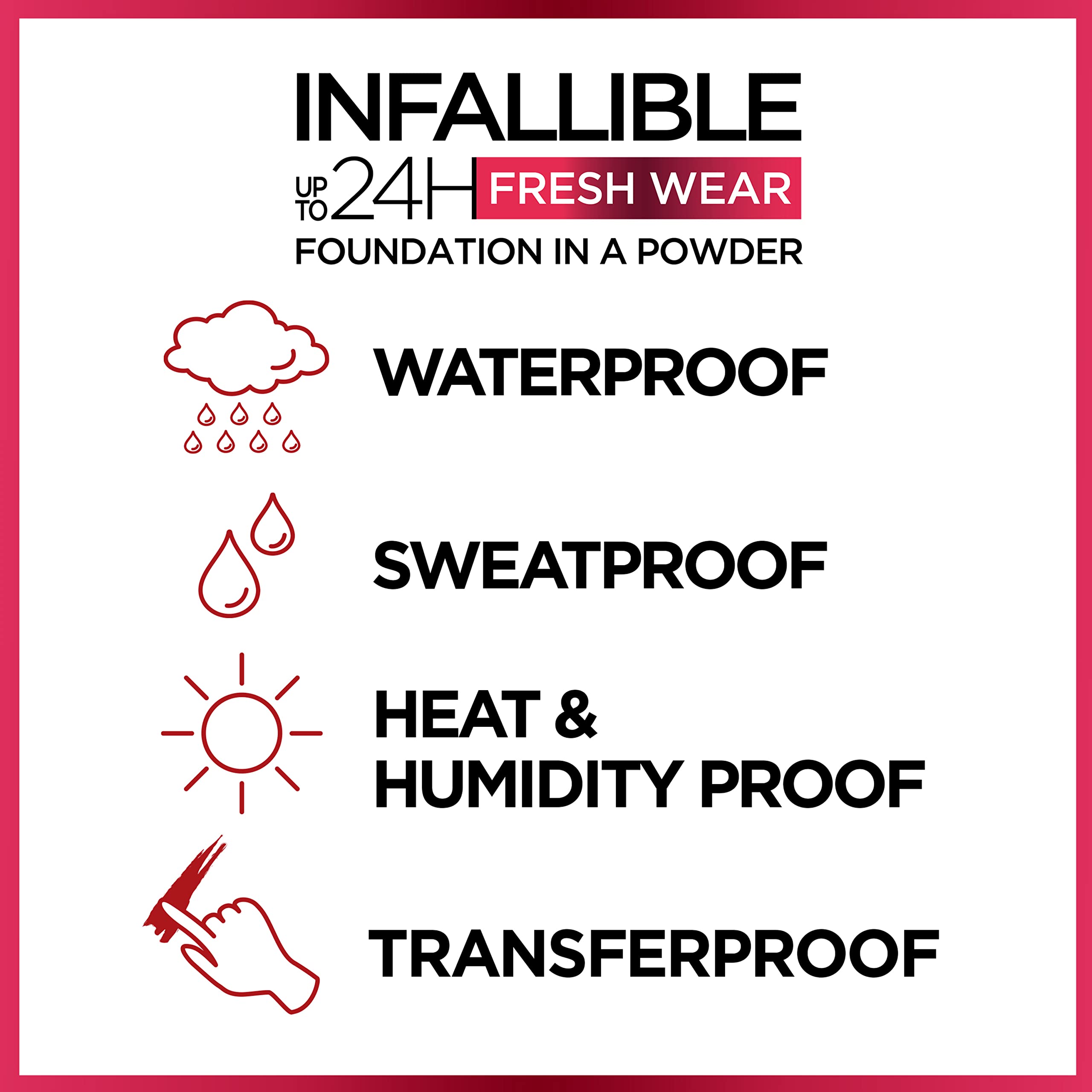 Foto 7 pulgar | Base L'oreal Paris Infallible Fresh Wear En Polvo, 9 Ml - Venta Internacional.