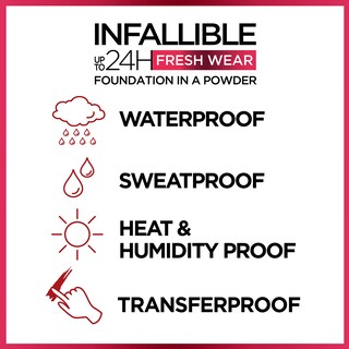 Foto 6 | Base L'oreal Paris Infallible Fresh Wear En Polvo, 9 Ml - Venta Internacional.