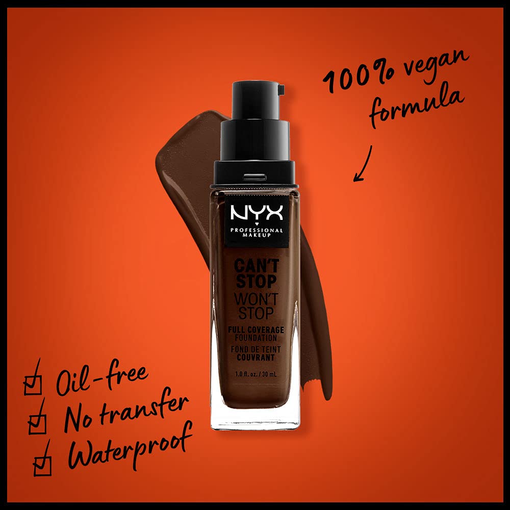 Foto 3 pulgar | Foundation Nyx Professional Makeup Can't Stop Won't Stop - Venta Internacional.