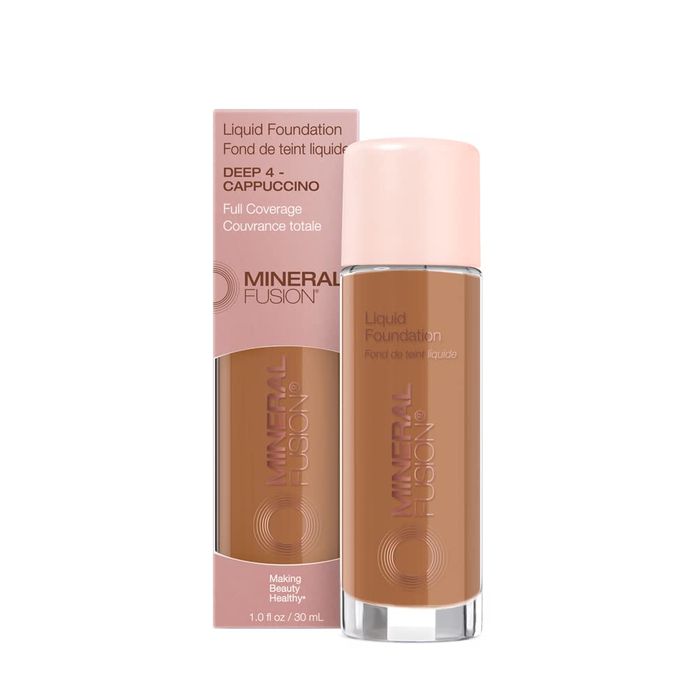 Base Mineral Fusion, Cobertura Total, Deep 4, Vegana, 30 Ml - Venta Internacional.