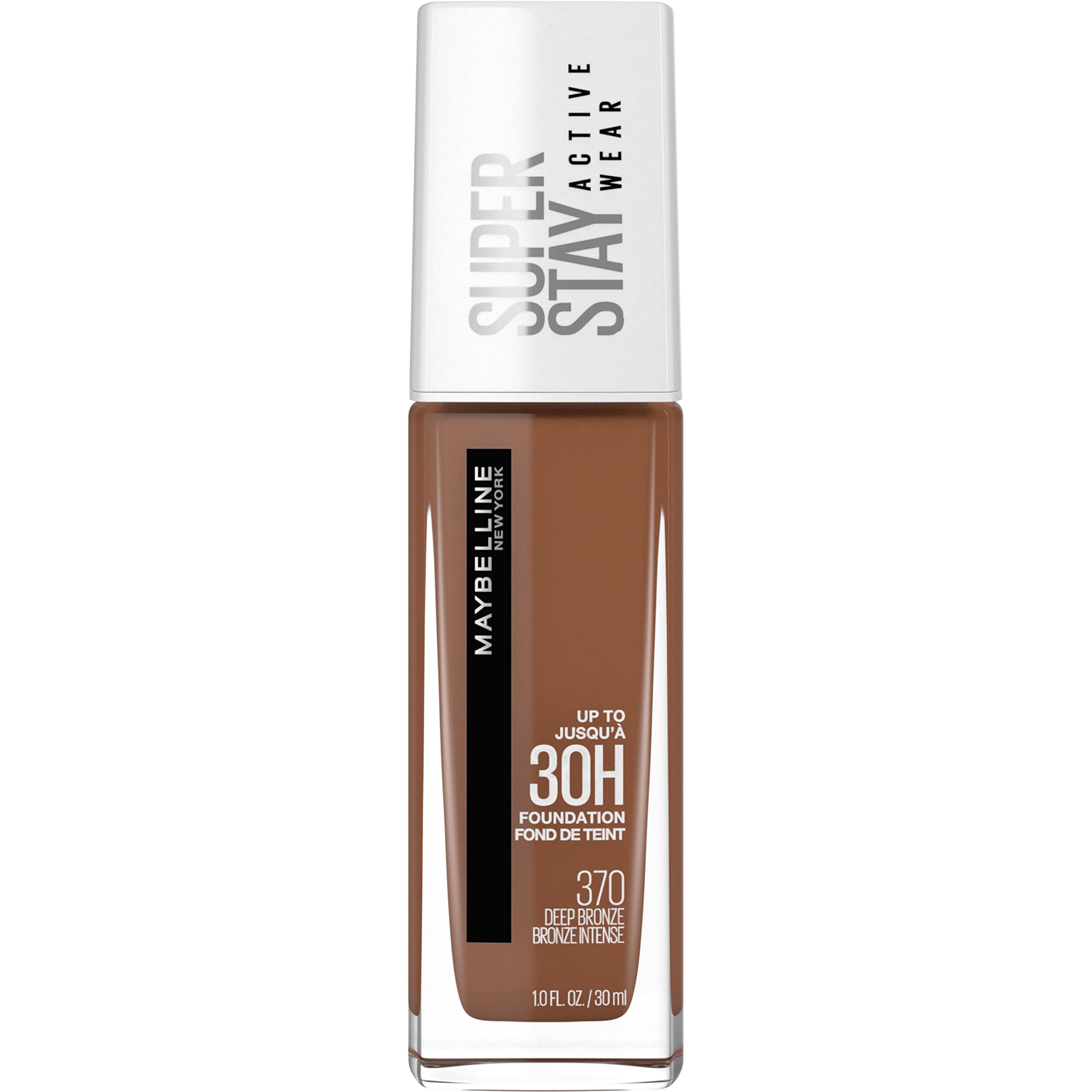 Base Líquida Maybelline Super Stay De Cobertura Total, Color Bronce Oscuro - Venta Internacional.