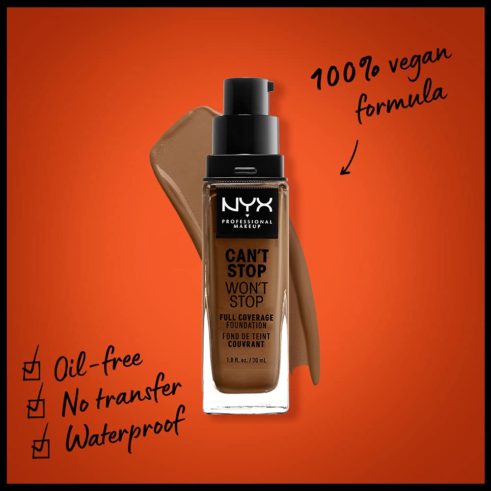 Foto 3 pulgar | Foundation Nyx Professional Makeup Can't Stop Won't Stop Sienna - Venta Internacional.