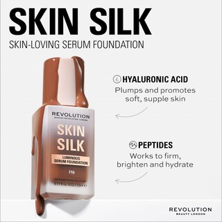 Foto 6 | Base De Maquillaje En Sérum Revolution Skin Silk F6, 23 Ml, Vegana - Venta Internacional.