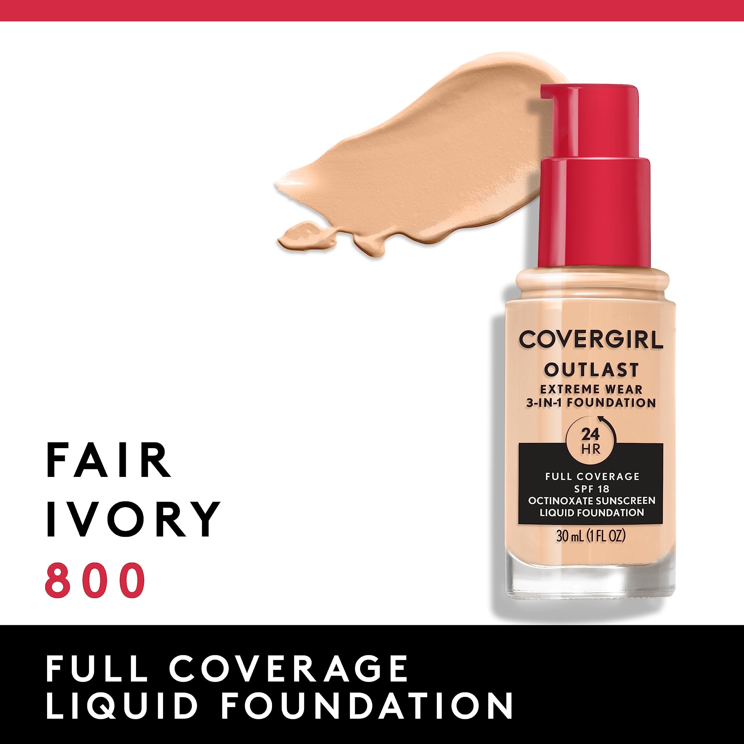 Foto 4 pulgar | Base De Maquillaje Líquida Covergirl Outlast Extreme Wear Spf 18 30 Ml - Venta Internacional.