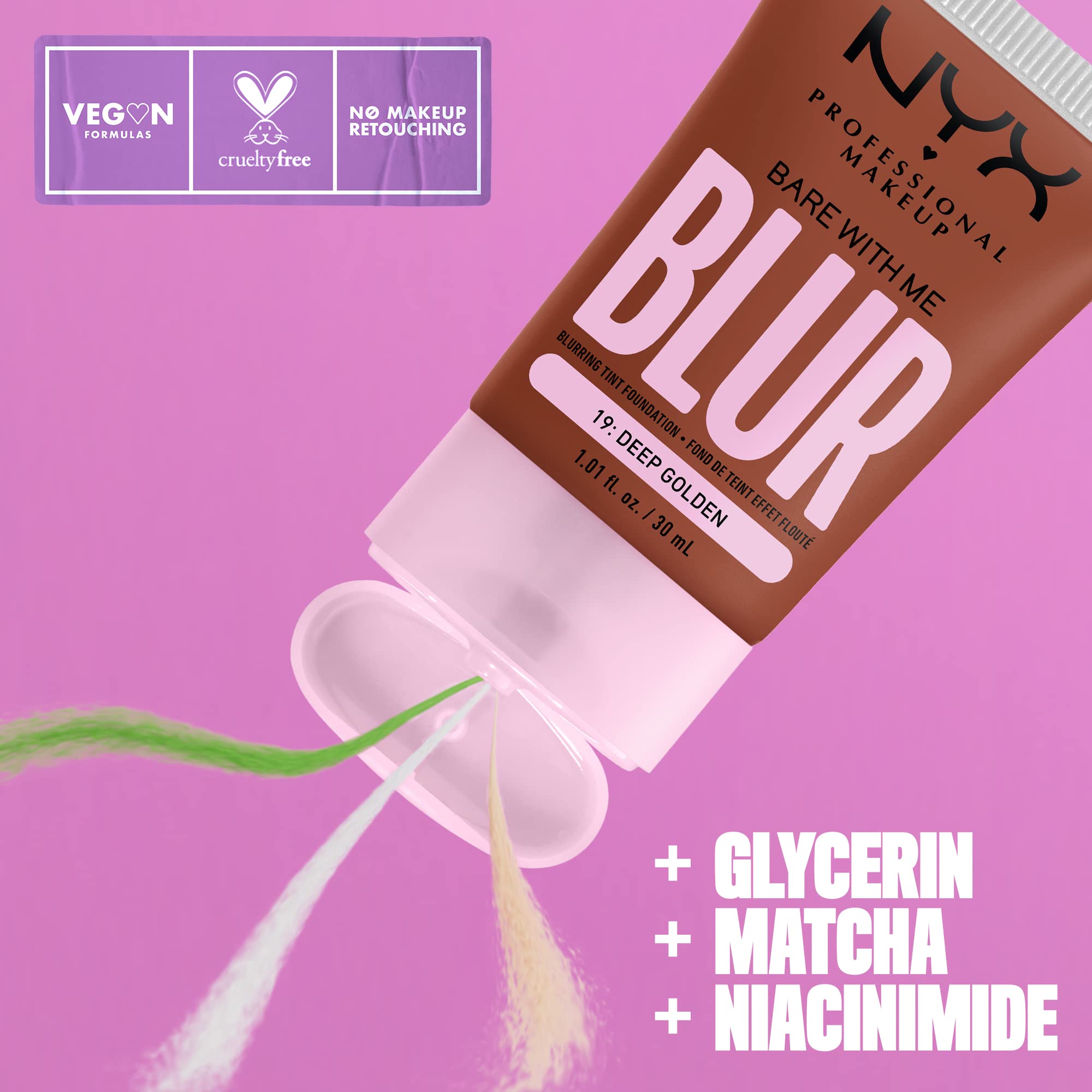 Foto 3 pulgar | Base Nyx Professional Makeup Bare With Me Deep Golden - Venta Internacional.