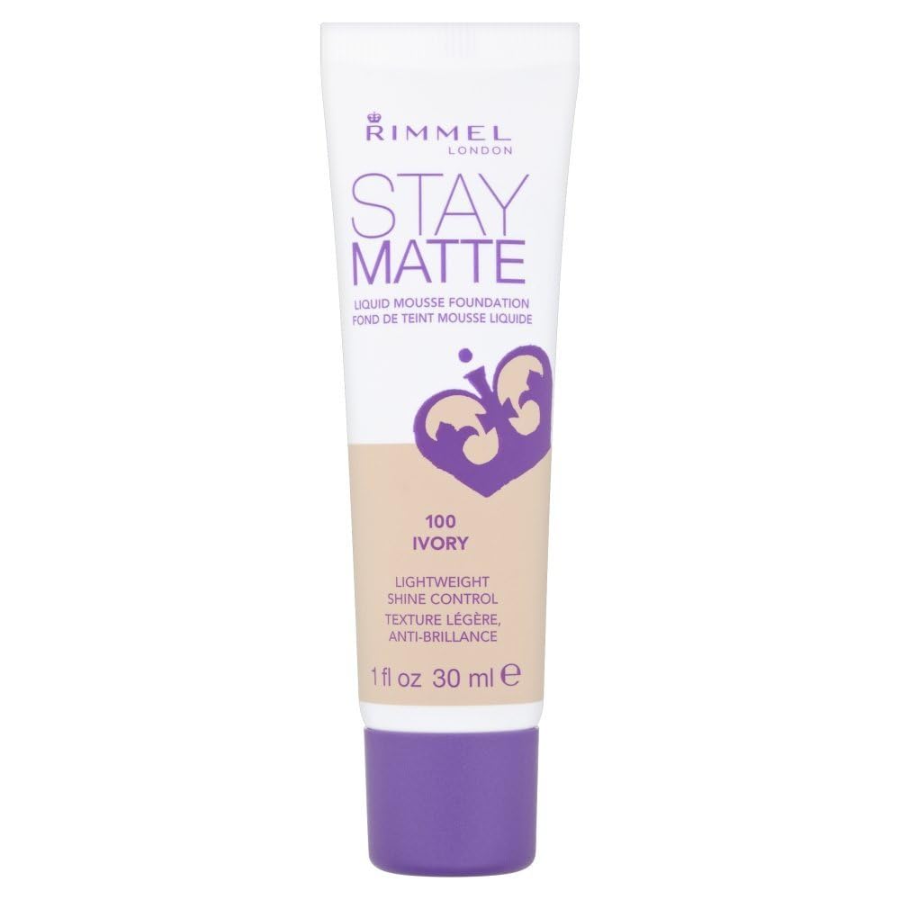 Mousse Líquida Foundation Rimmel London Stay Matte 091, Color Marfil Claro - Venta Internacional.