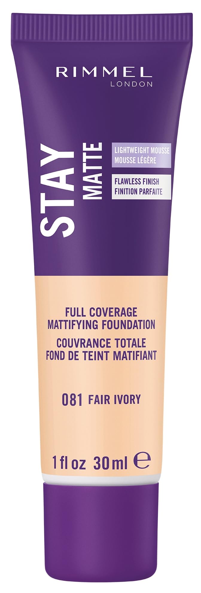 Foto 2 pulgar | Mousse Líquida Foundation Rimmel London Stay Matte 30 Ml 081 - Venta Internacional