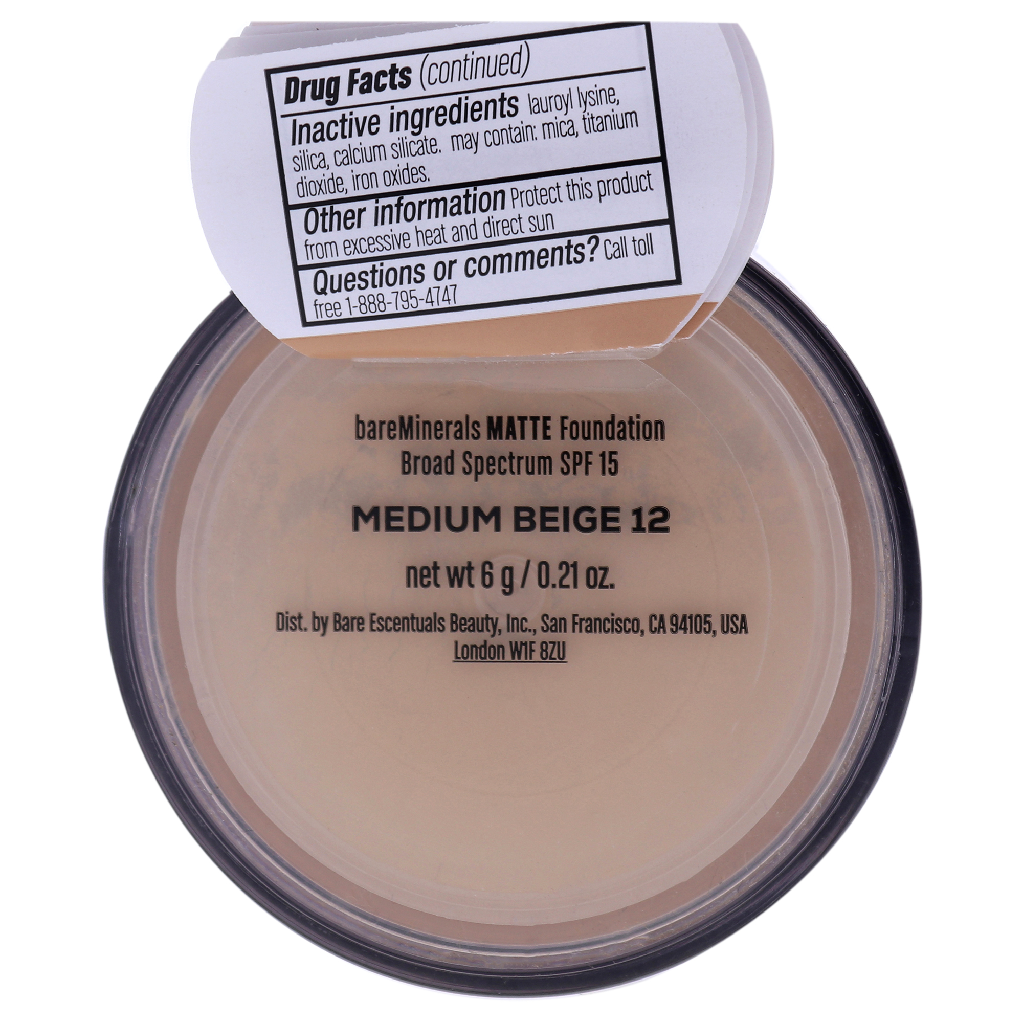 Foto 4 pulgar | Base De Maquillaje Bareminerals Matte Spf 15 N20, Color Beige Medio, 6 Ml - Venta Internacional.