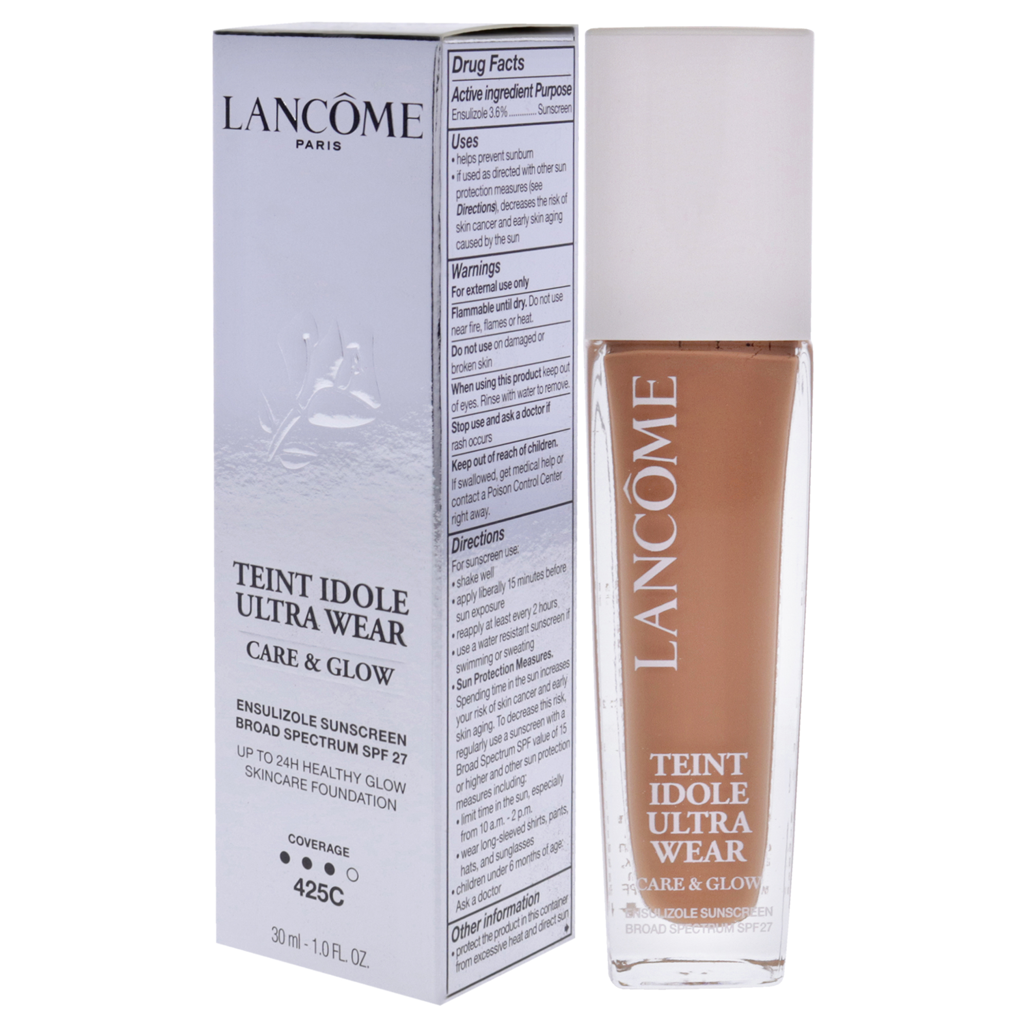 Foto 4 pulgar | Base De Maquillaje Lancome Teint Idol Ultra Wear Care Glow, 30 Ml - Venta Internacional.