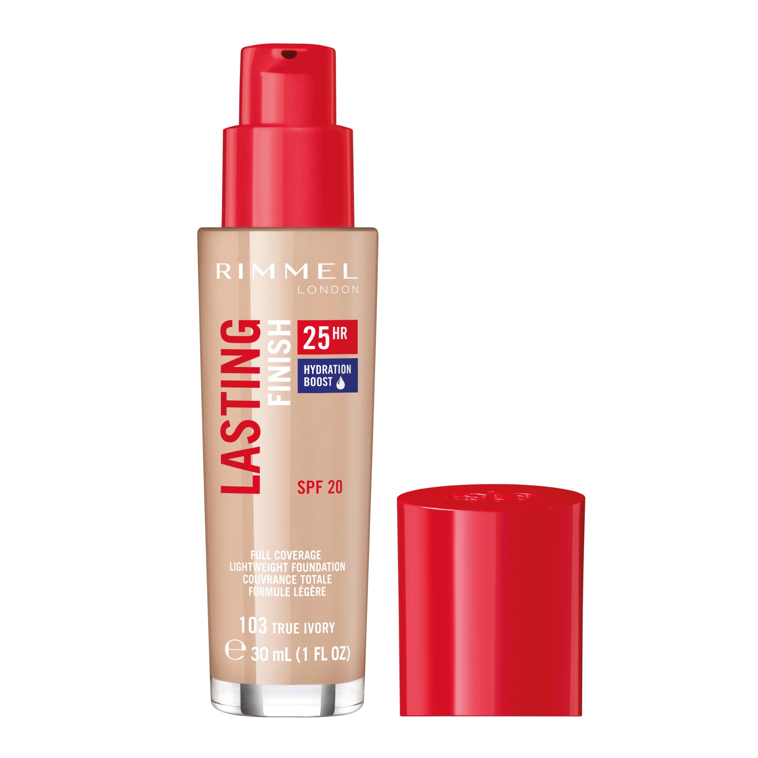 Foto 2 | Base Rimmel London Lasting Finish 25 Hr 103 True Ivory - Venta Internacional.