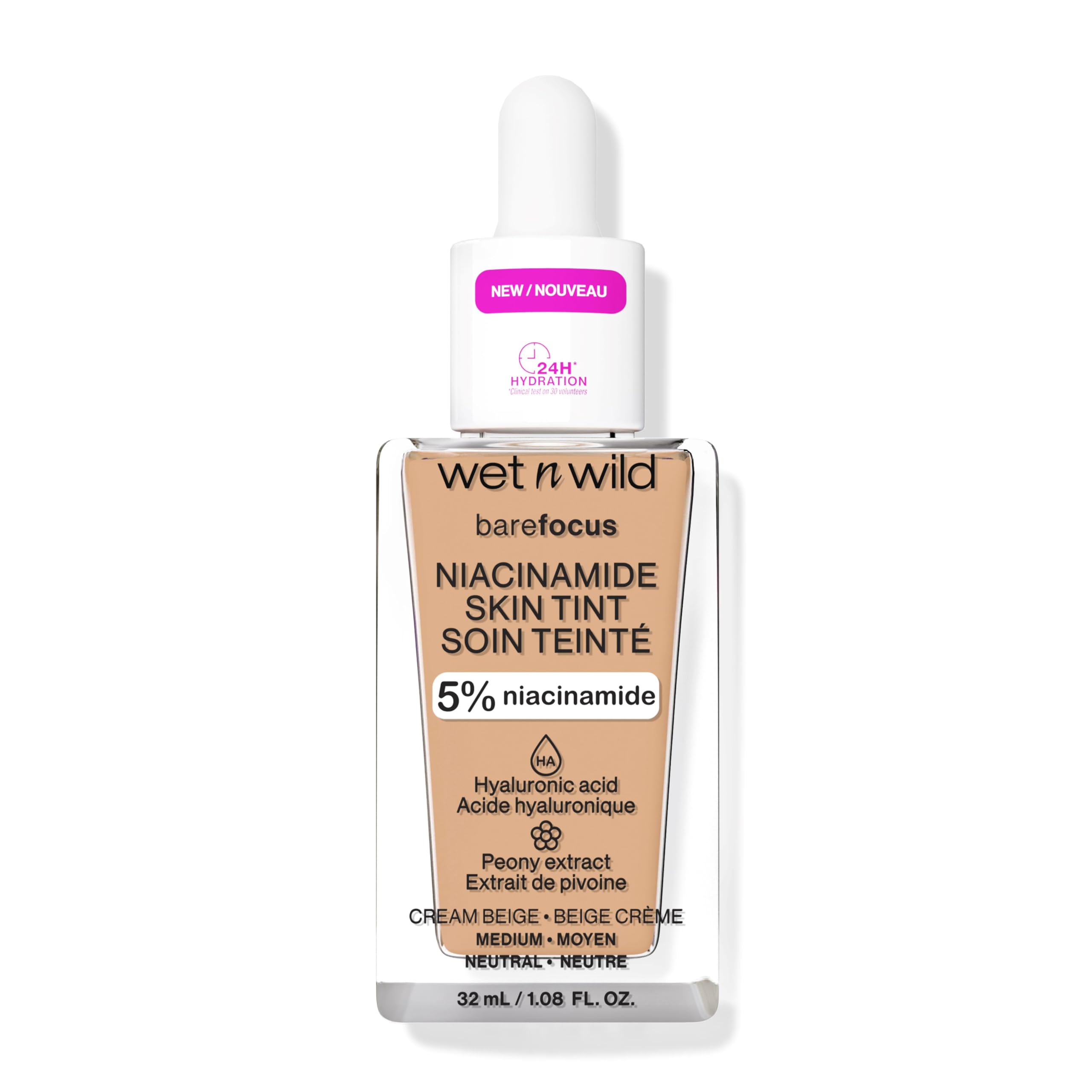 Foto 4 pulgar | Skin Tint Wet N Wild Bare Focus Crema Con 5% De Niacinamida, Color Beige - Venta Internacional.